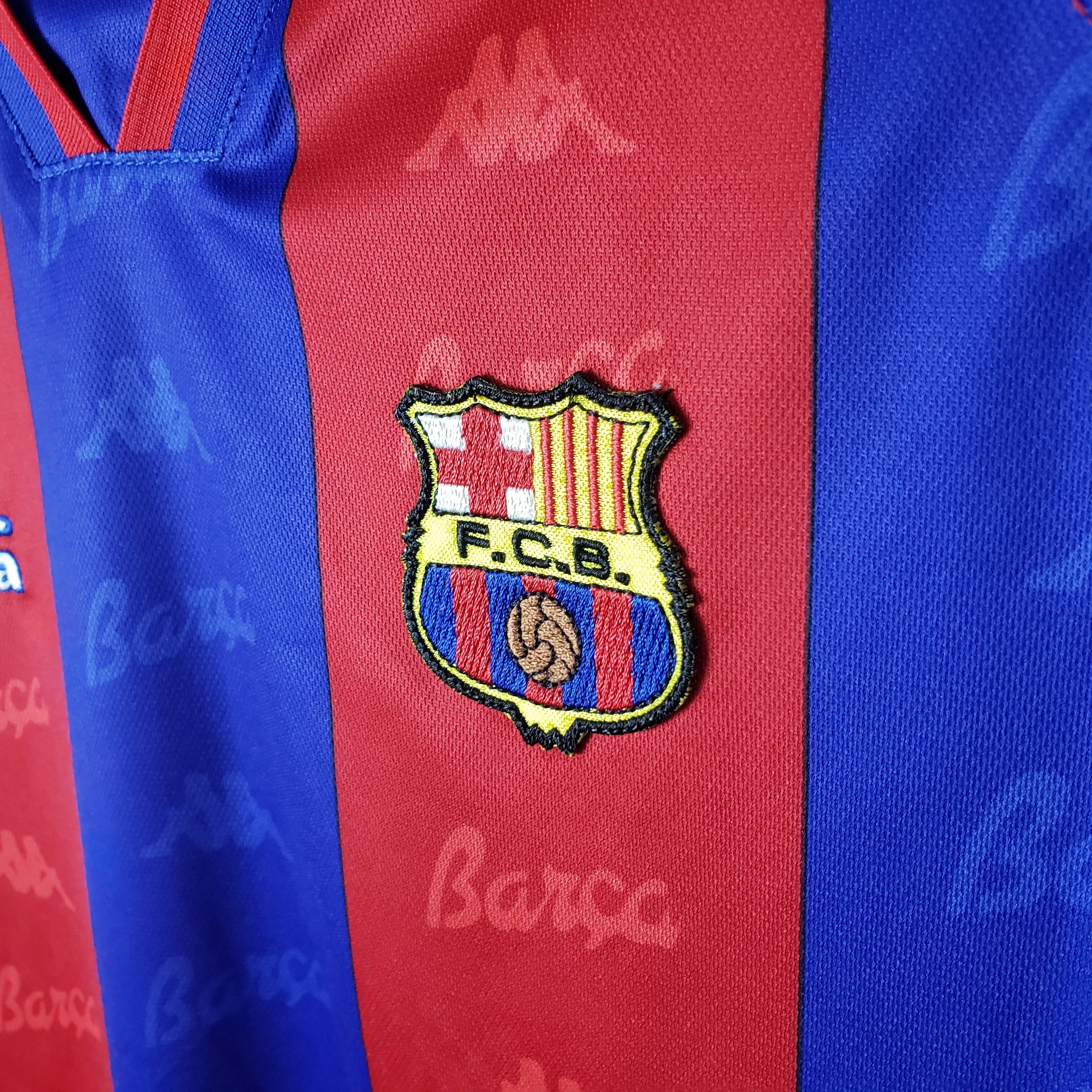 1990s Barcelona Retro Football Shirt | Red Blue Home