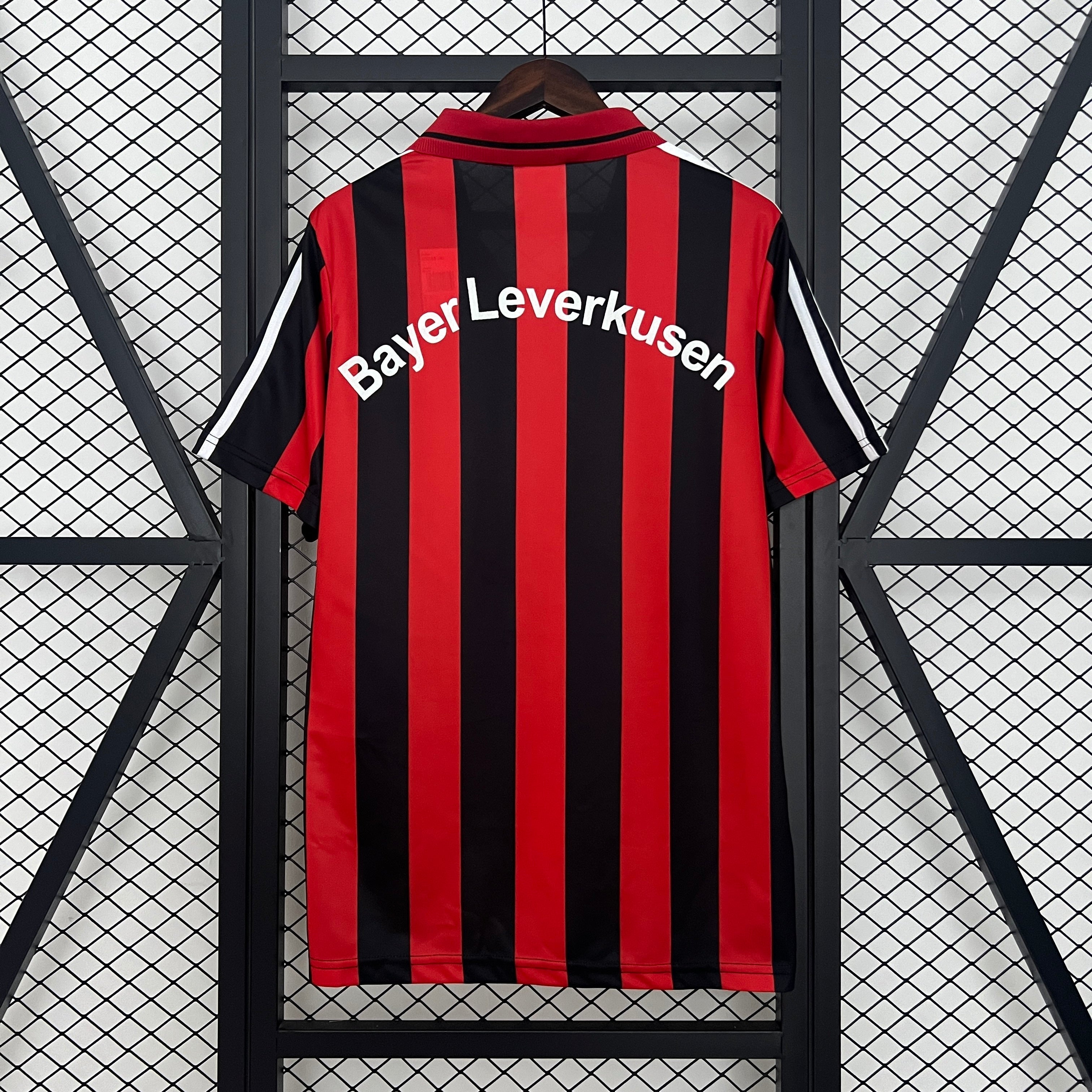 1990s Bayer Leverkusen Retro Football Shirt | Red Black Home