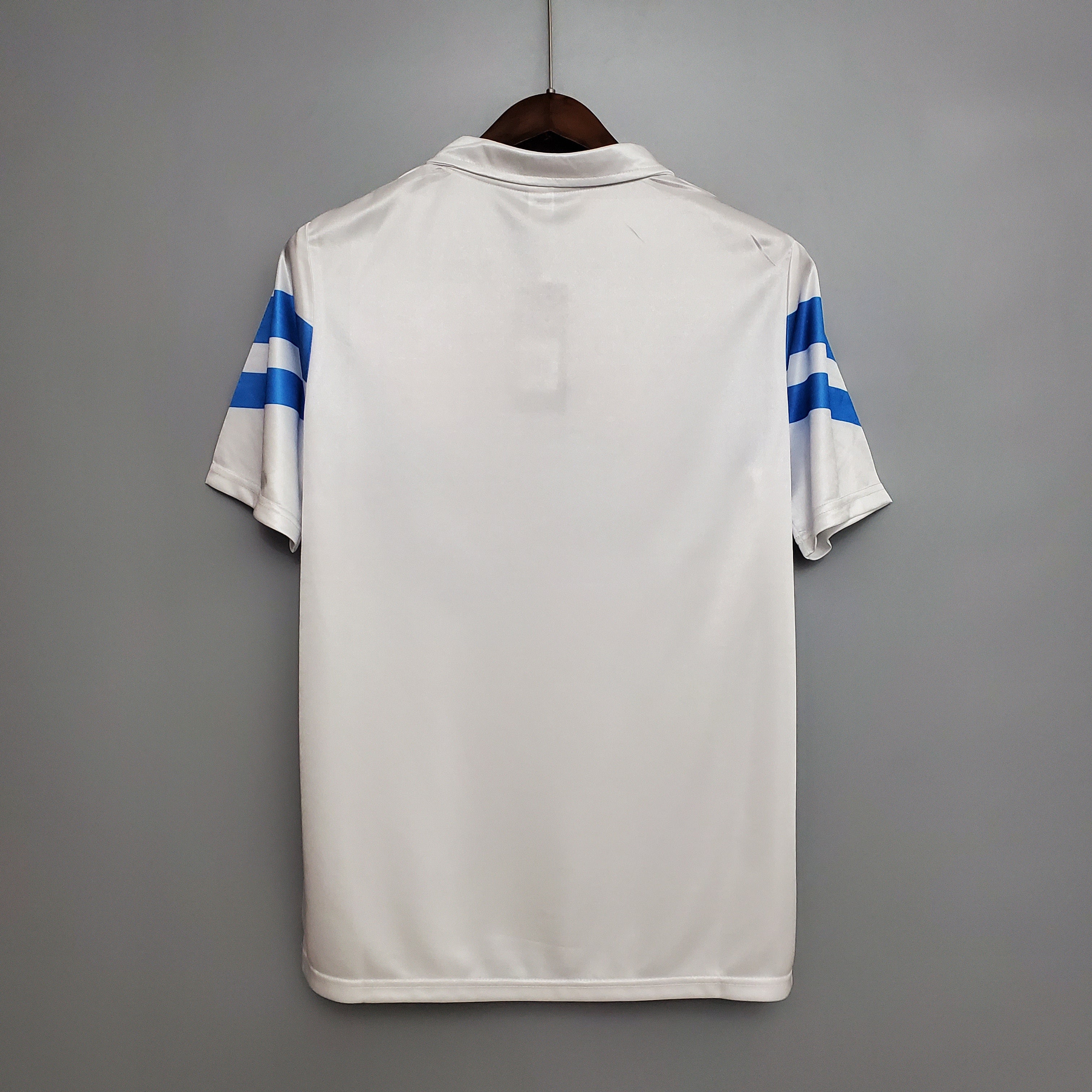 1980s Retro Football Shirt | White Blue Home