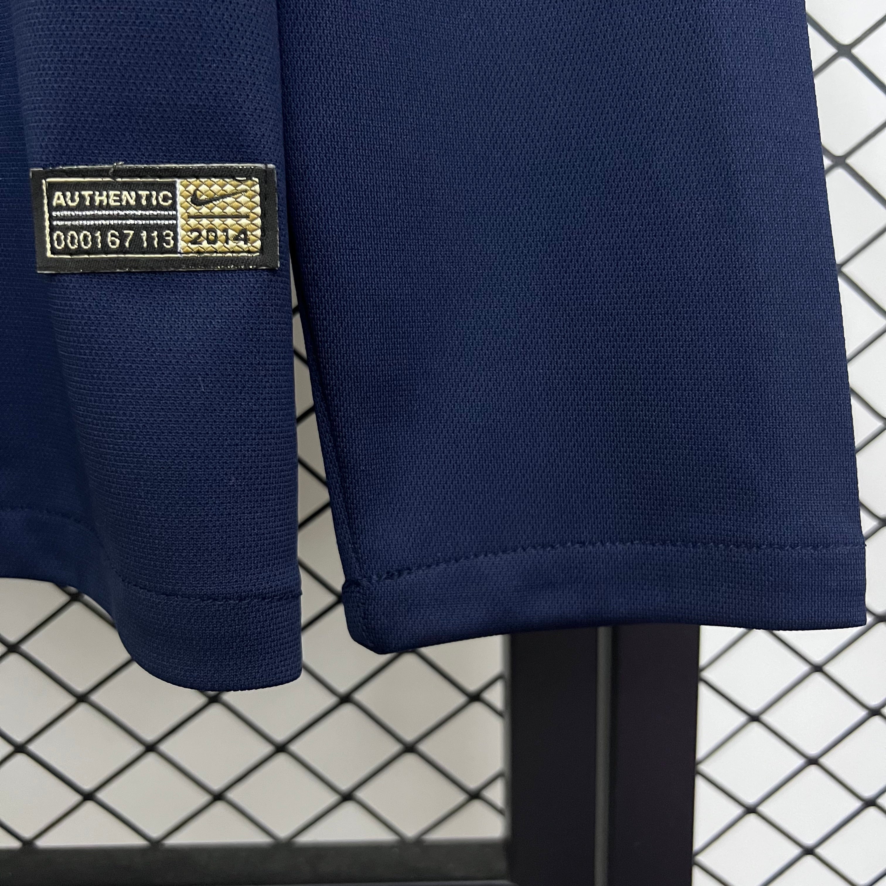 1990s France Retro Football Shirt | Navy White Home