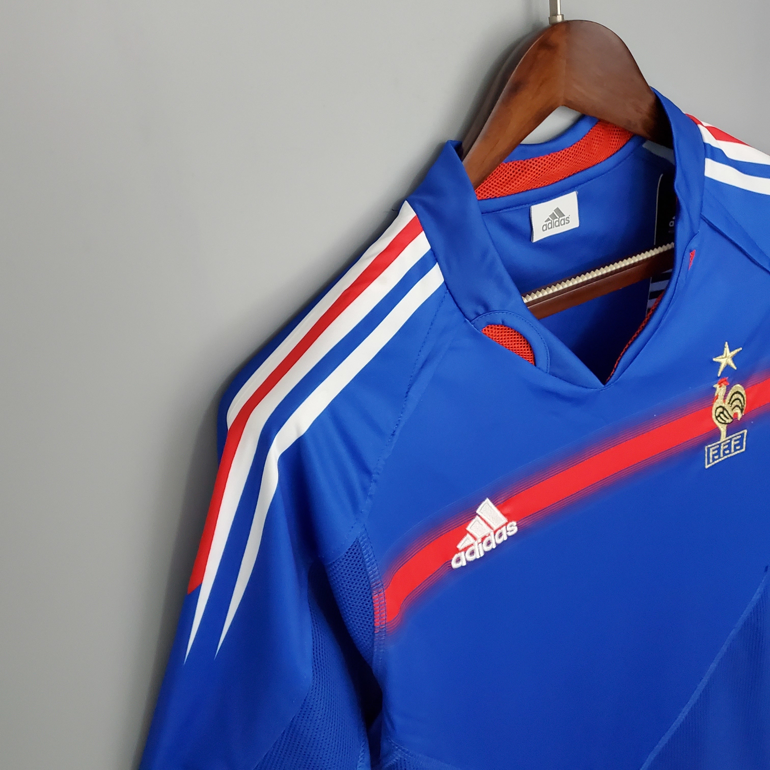 2000s France Retro Football Shirt | Blue Red Home