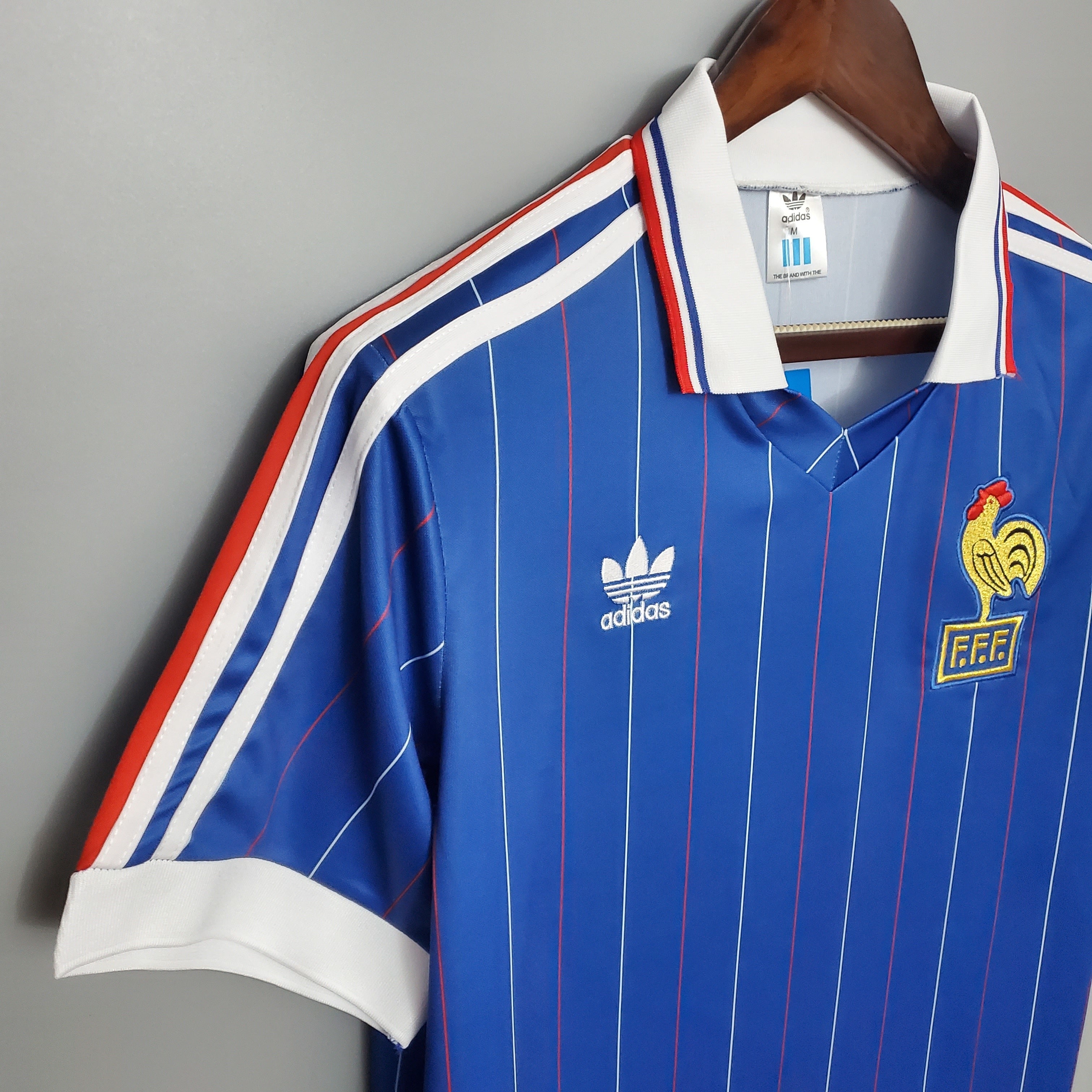 1980s France Retro Football Shirt | Blue White Home