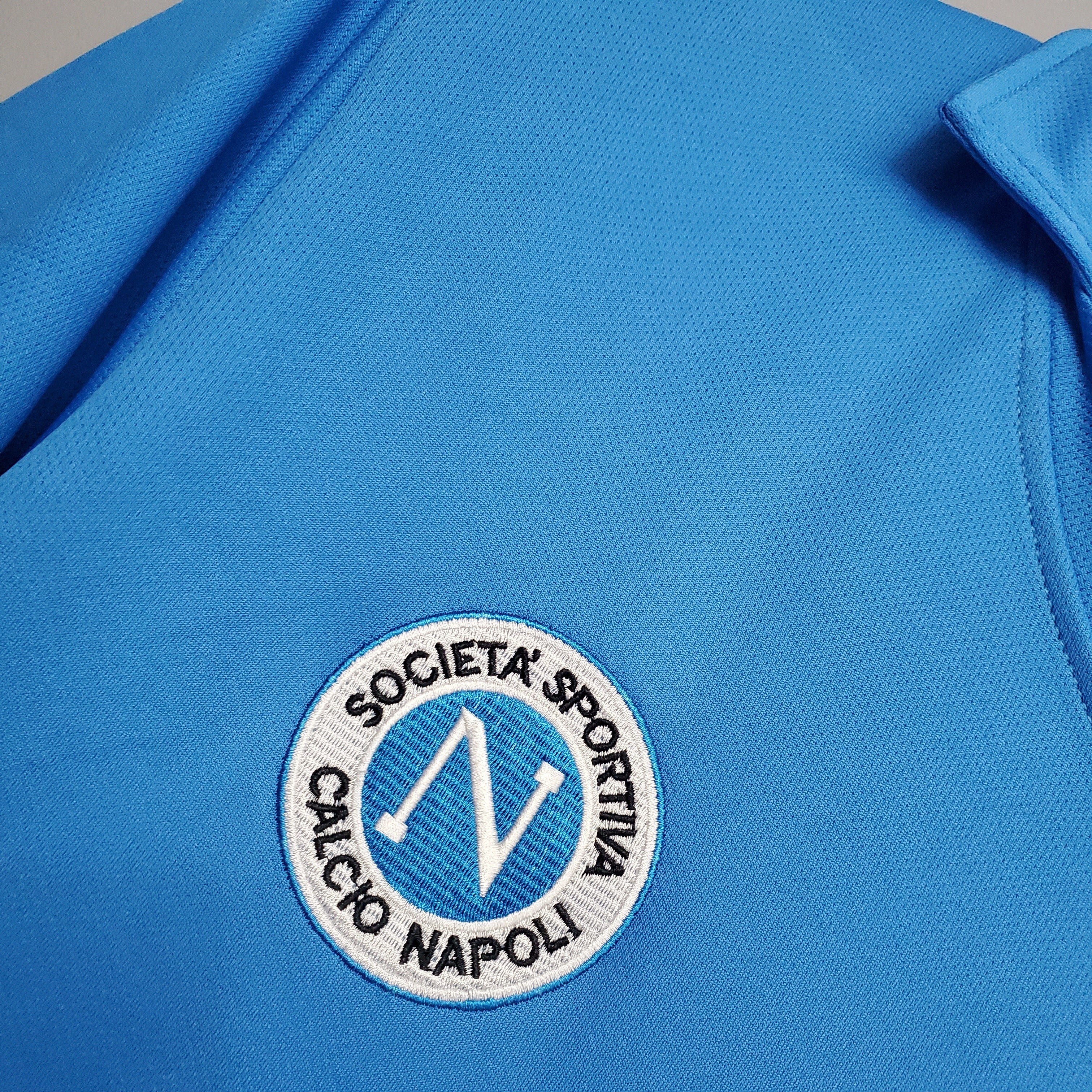 1980s Napoli Retro Football Shirt | Blue White Home