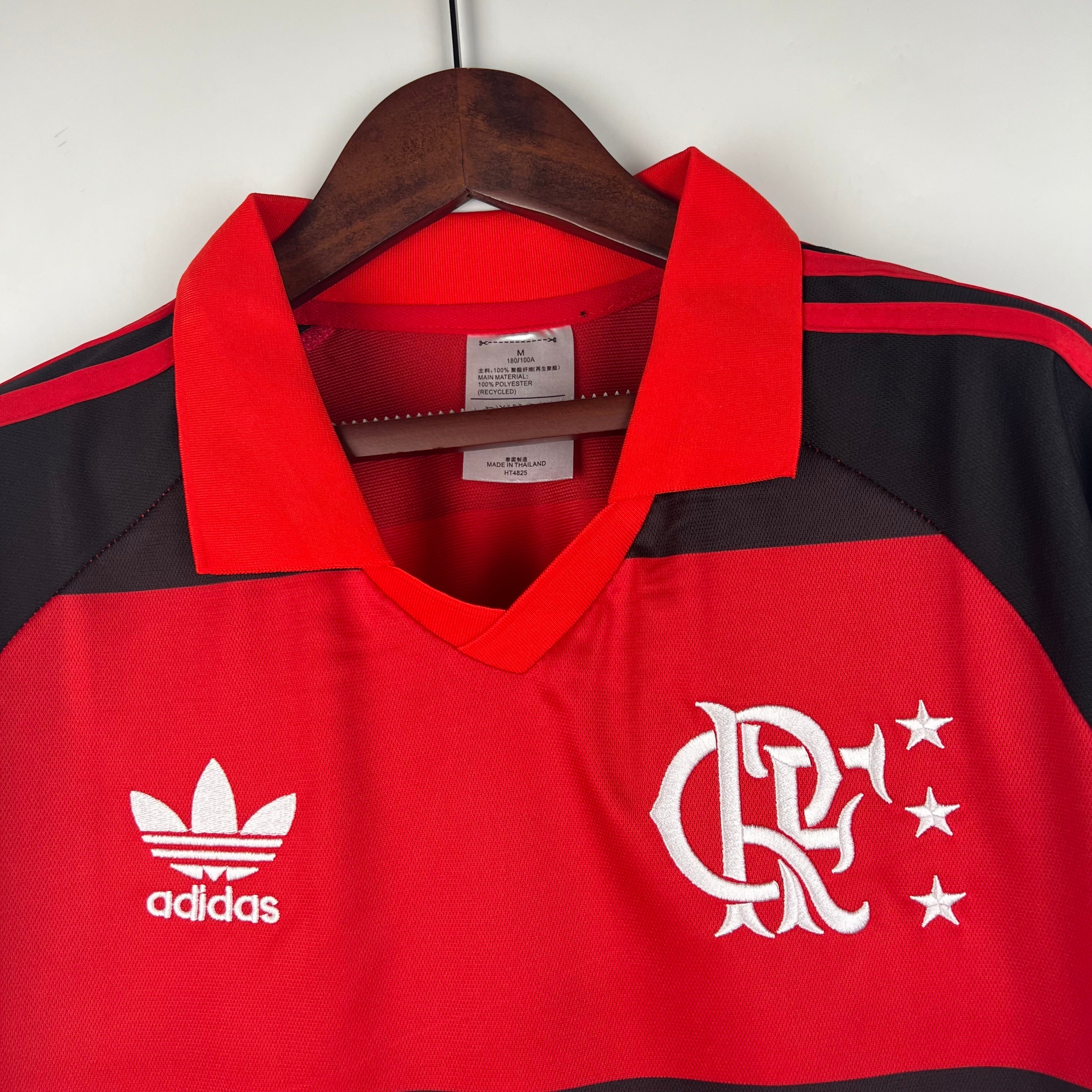 1980s Flamengo Retro Football Shirt | Red Black Home