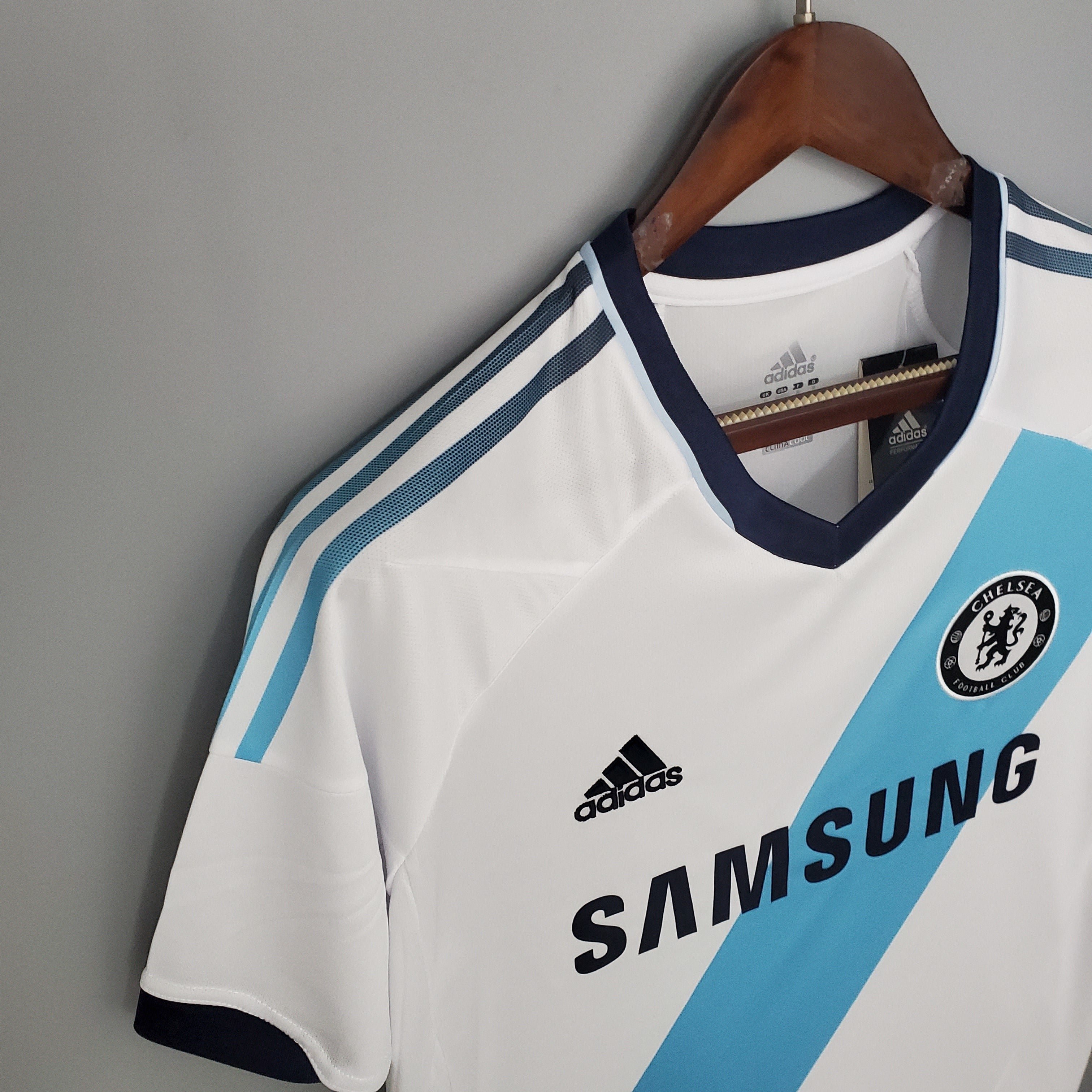 2010s Chelsea Retro Football Shirt | White Light Blue Third