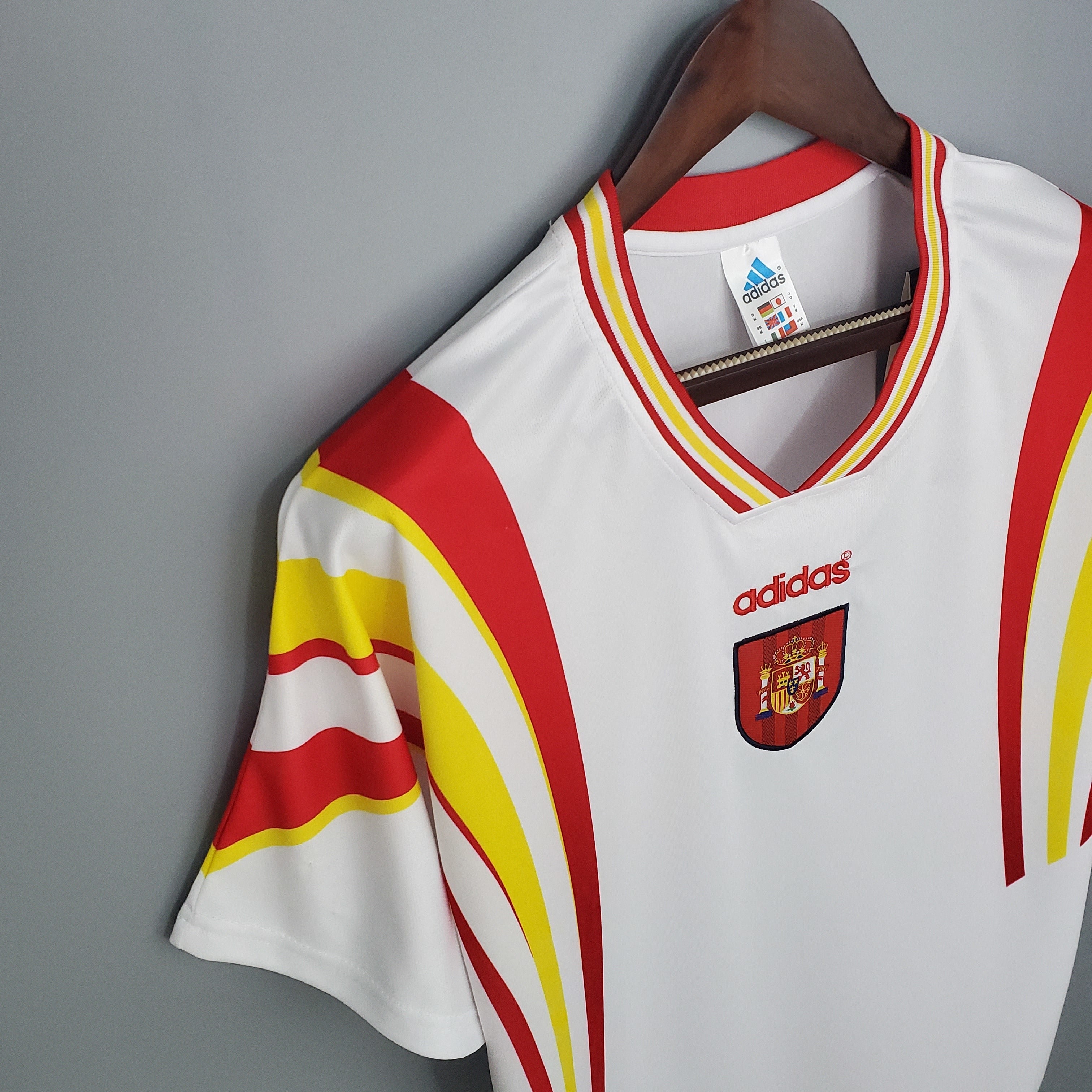 1990s Spain Retro Football Shirt | White Red Home