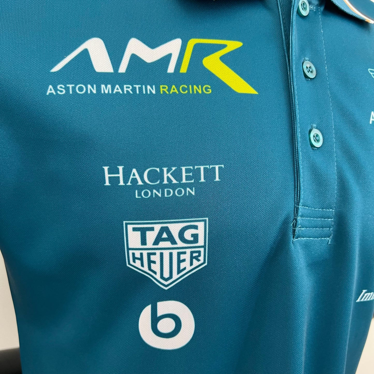 Aston Martin F1 2024 Polo – Player Fit | Blue Green