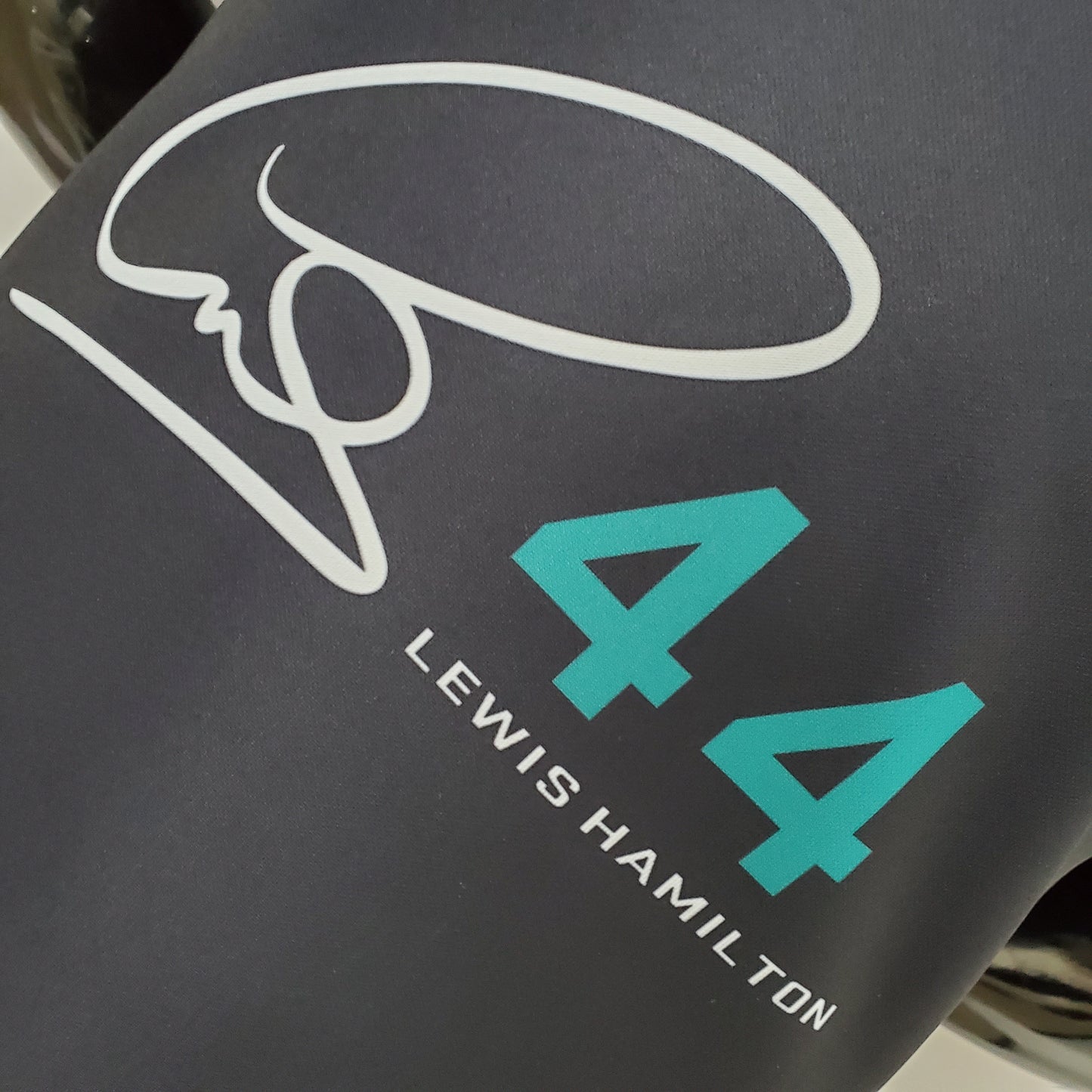 Mercedes AMG F1 2024 Player Fit Polo – Lewis Hamilton #44 Petronas | Black