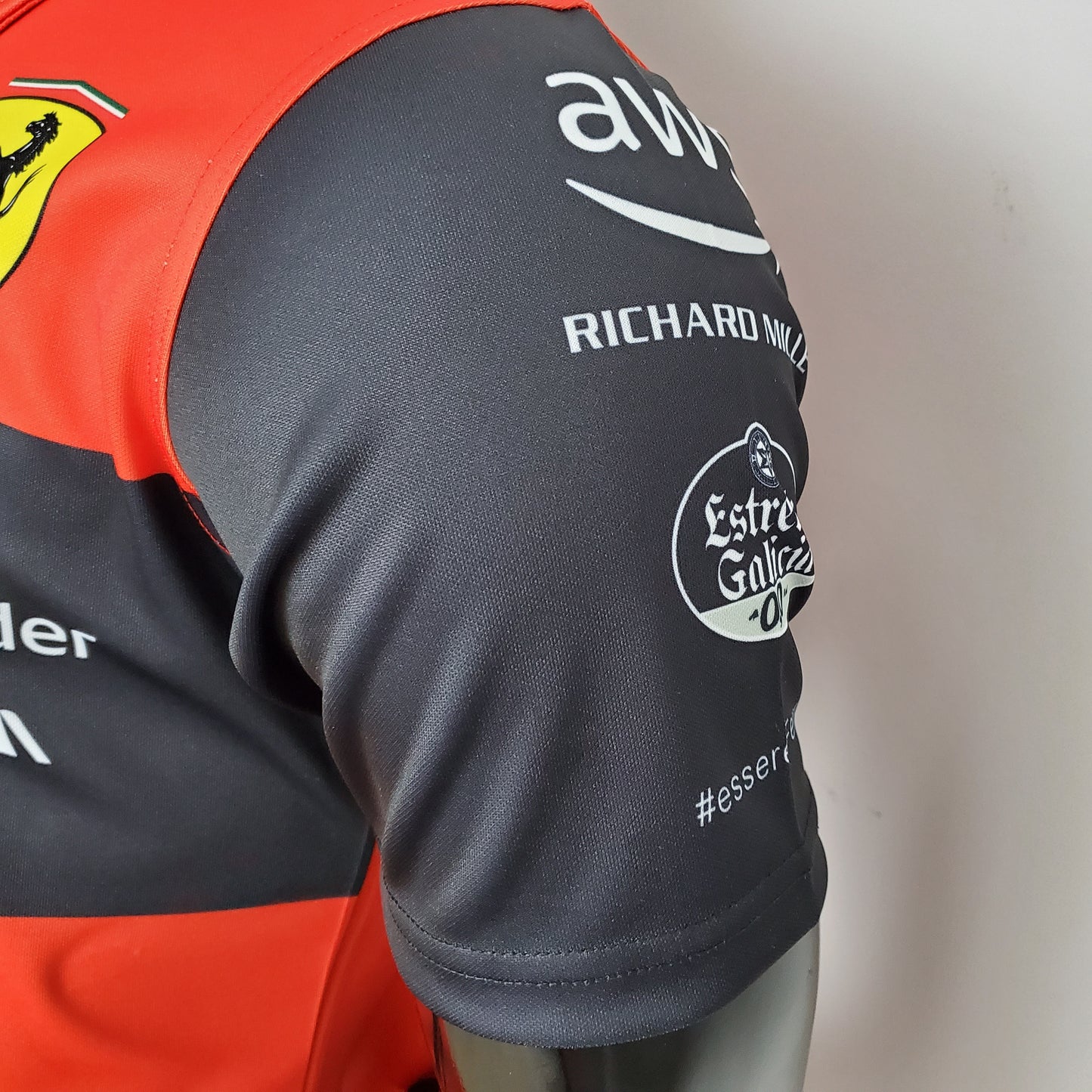 Ferrari F1 2023 Polo – Player Fit Shell | Red and Black
