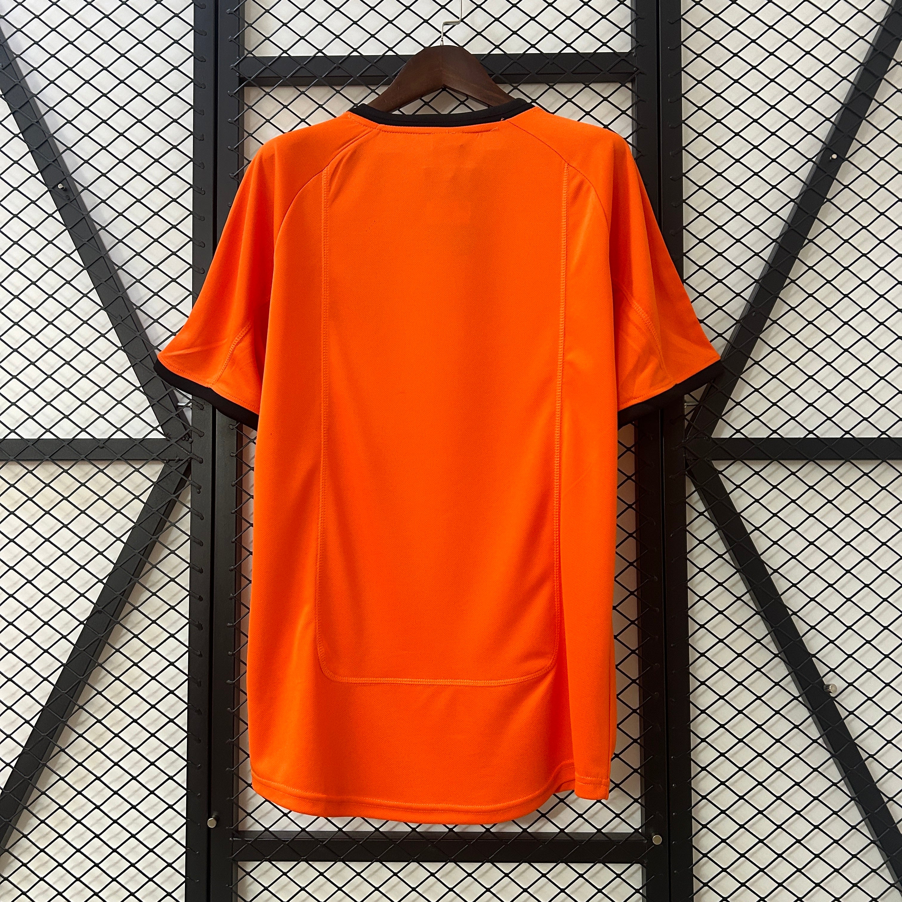 2000s Netherlands Retro Football Shirt | Orange Black Home