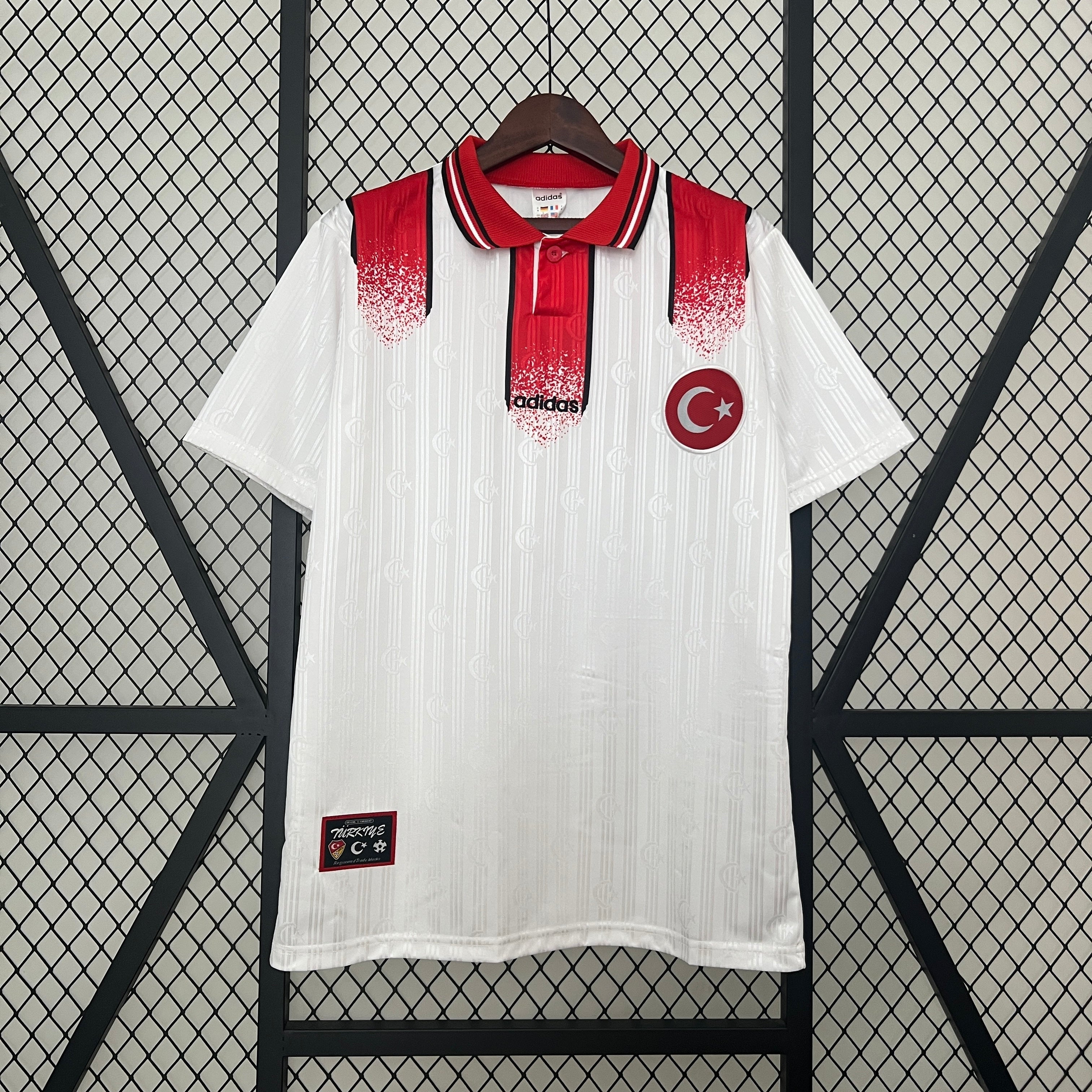 1990s Turkey Retro Football Shirt | White Red Home