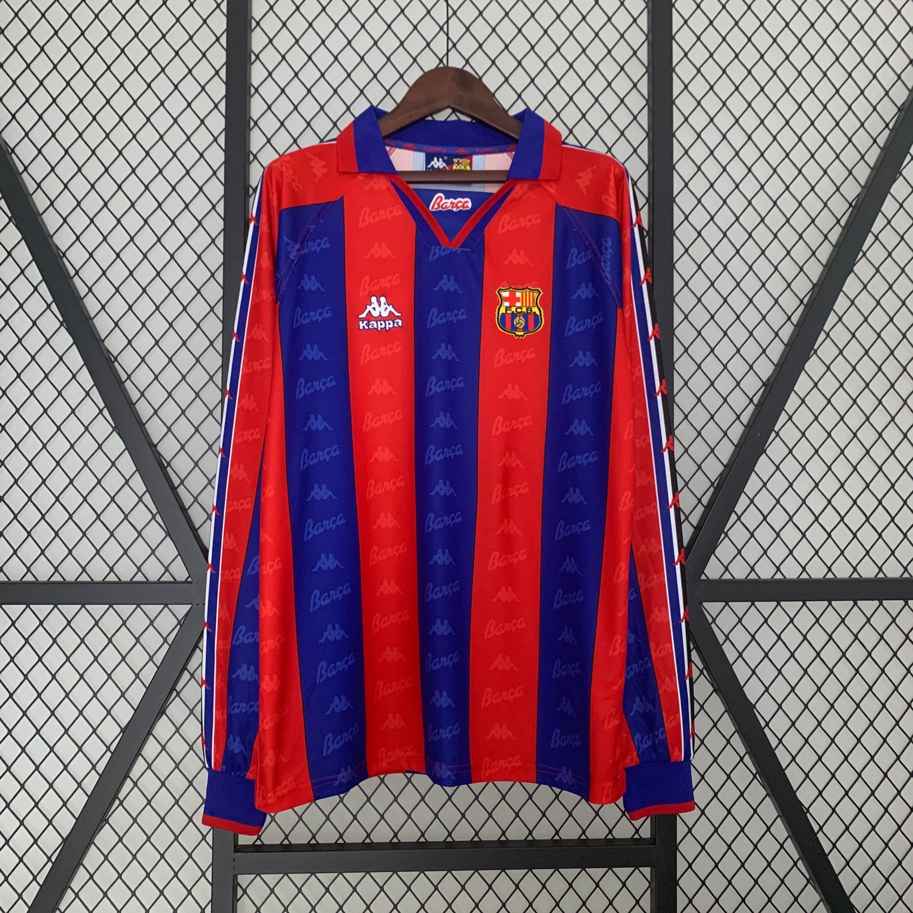1990s Barcelona Retro Football Shirt | Red Blue Home