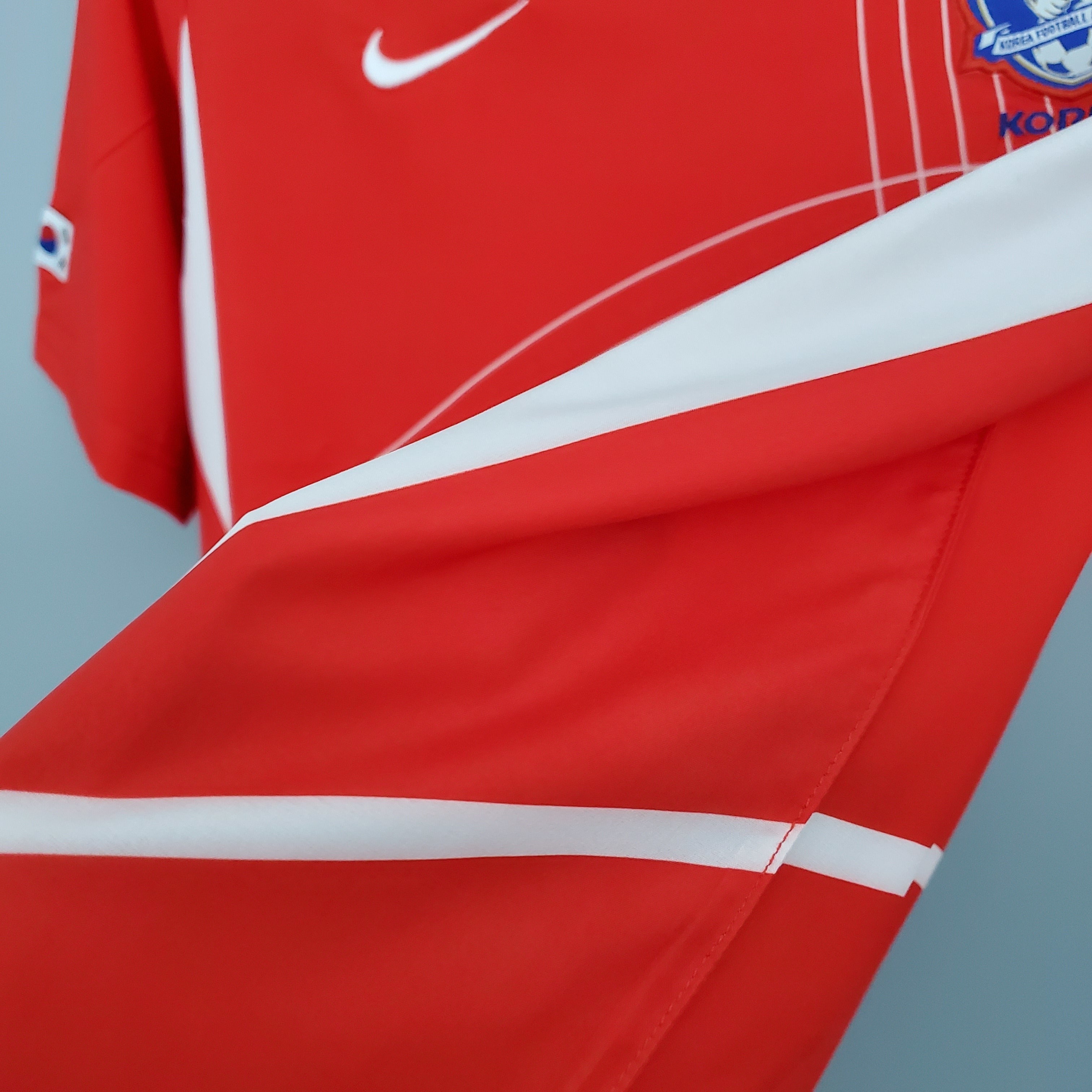 1990s South Korea Retro Football Shirt | Red White Home