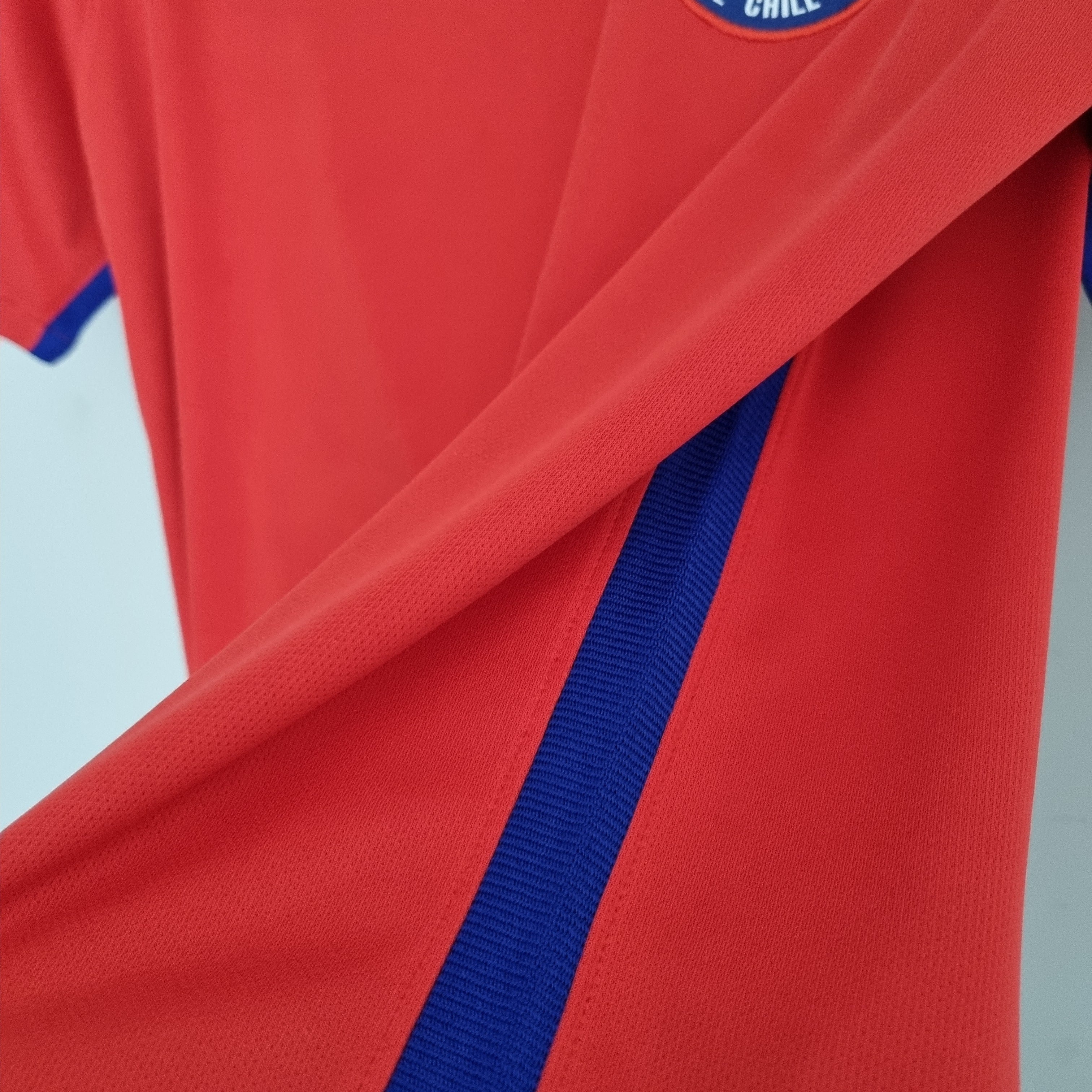 2010s Chile Retro Football Shirt | Red Blue Home