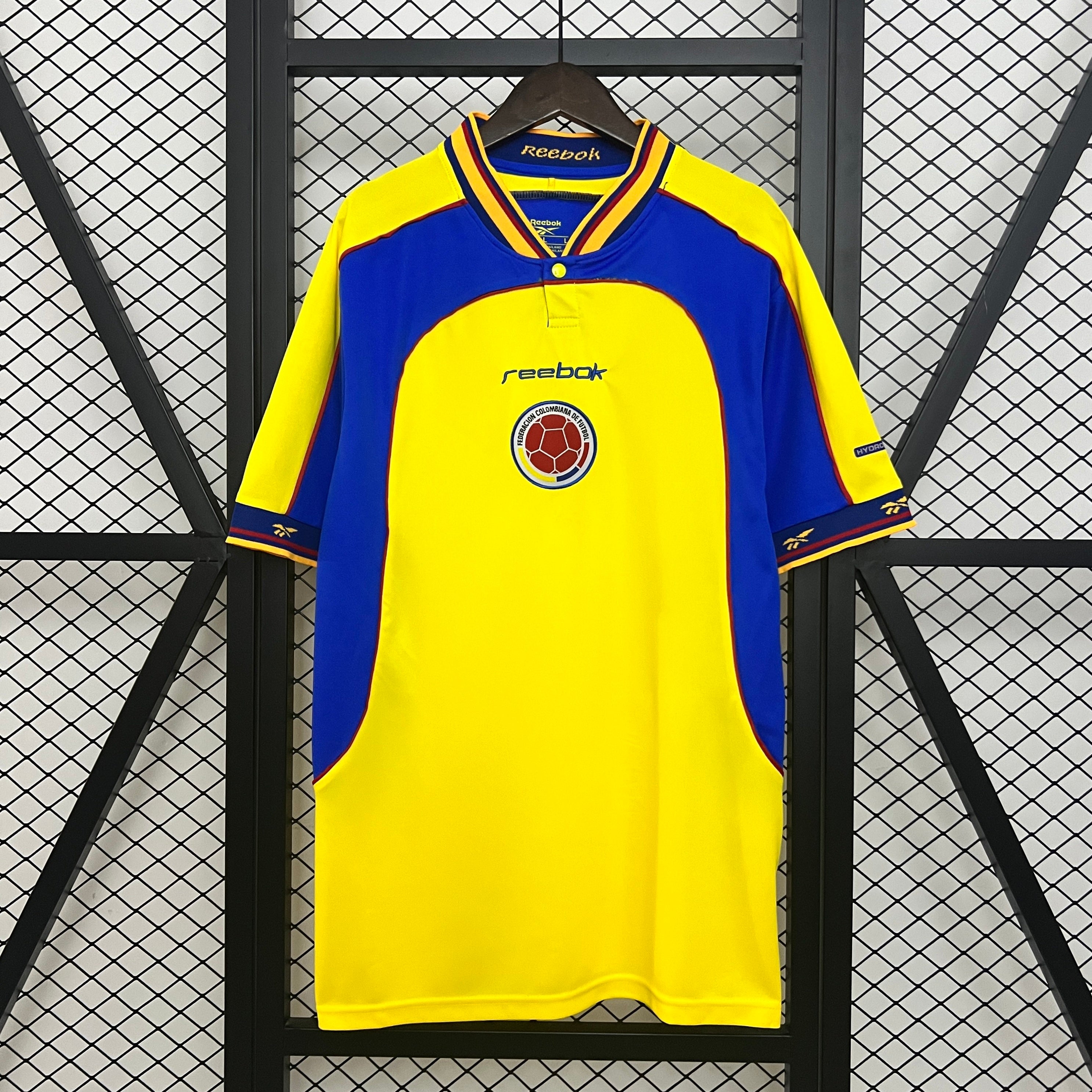 1990s Colombia Retro Football Shirt | Yellow Blue Home