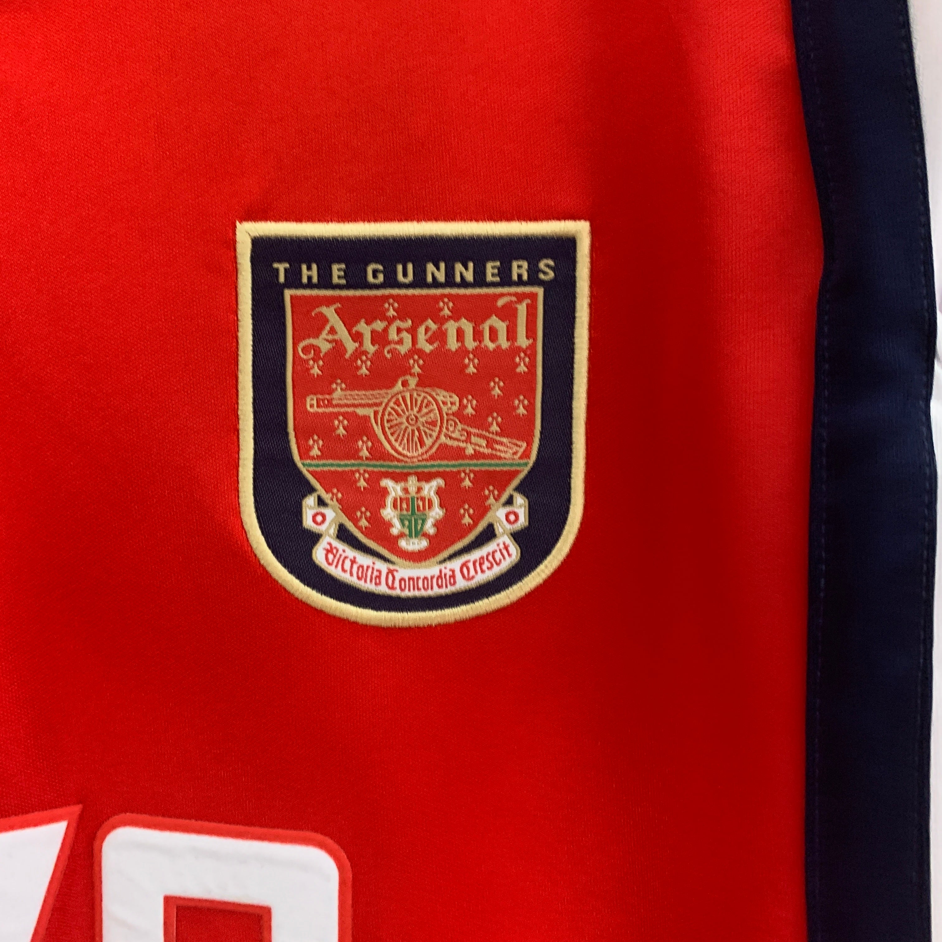 1990s Arsenal Retro Football Shirt | Red White Third
