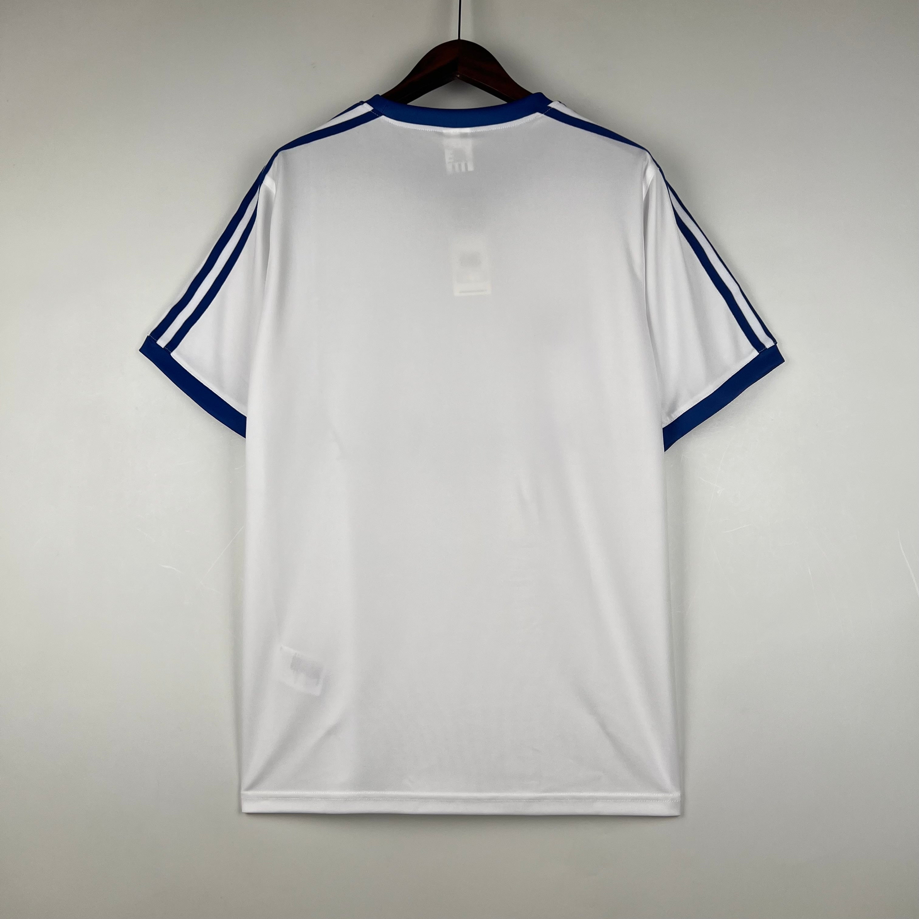 1980s Finland Retro Football Shirt | White Blue Home