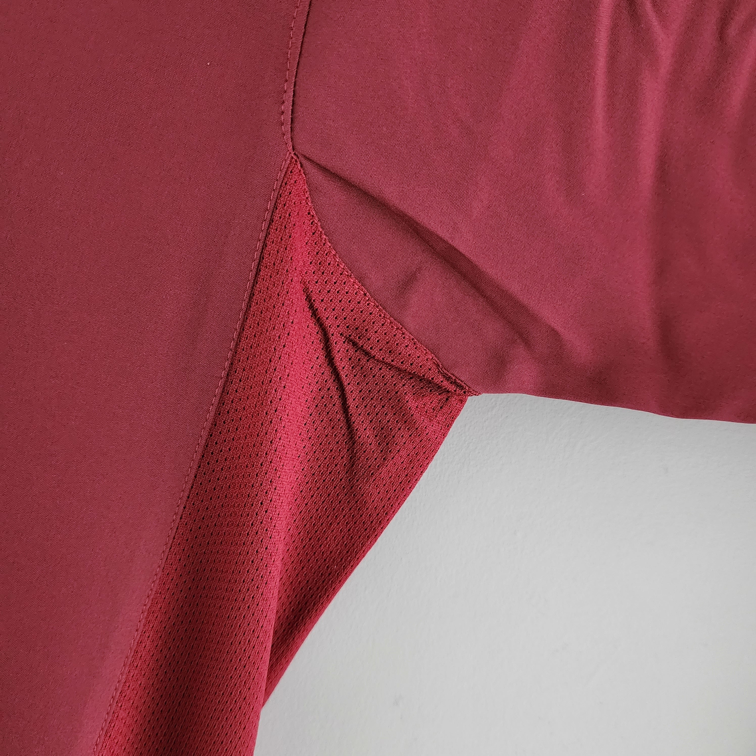 2000s Arsenal Retro Football Shirt | Maroon Yellow Home
