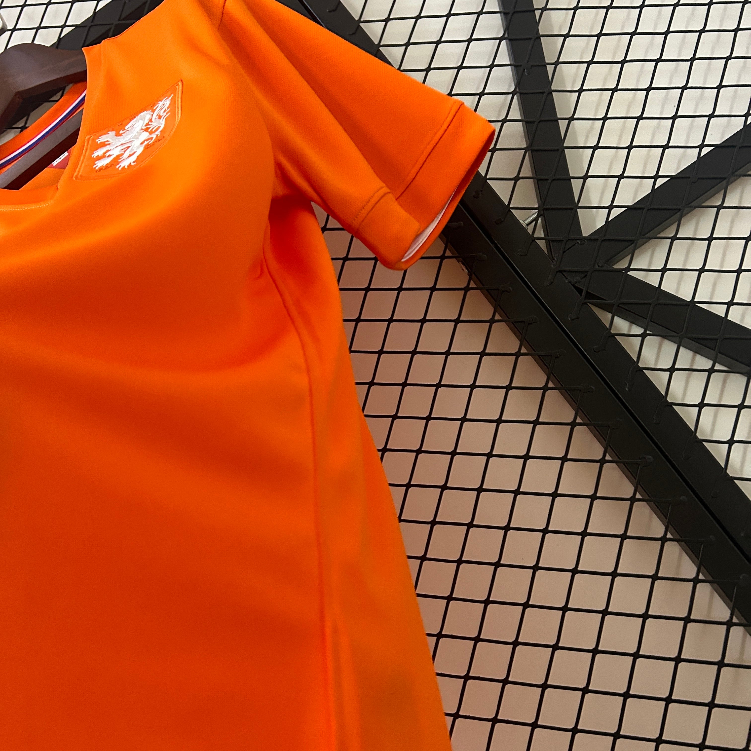 1990s Netherlands Retro Football Shirt | Orange White Home