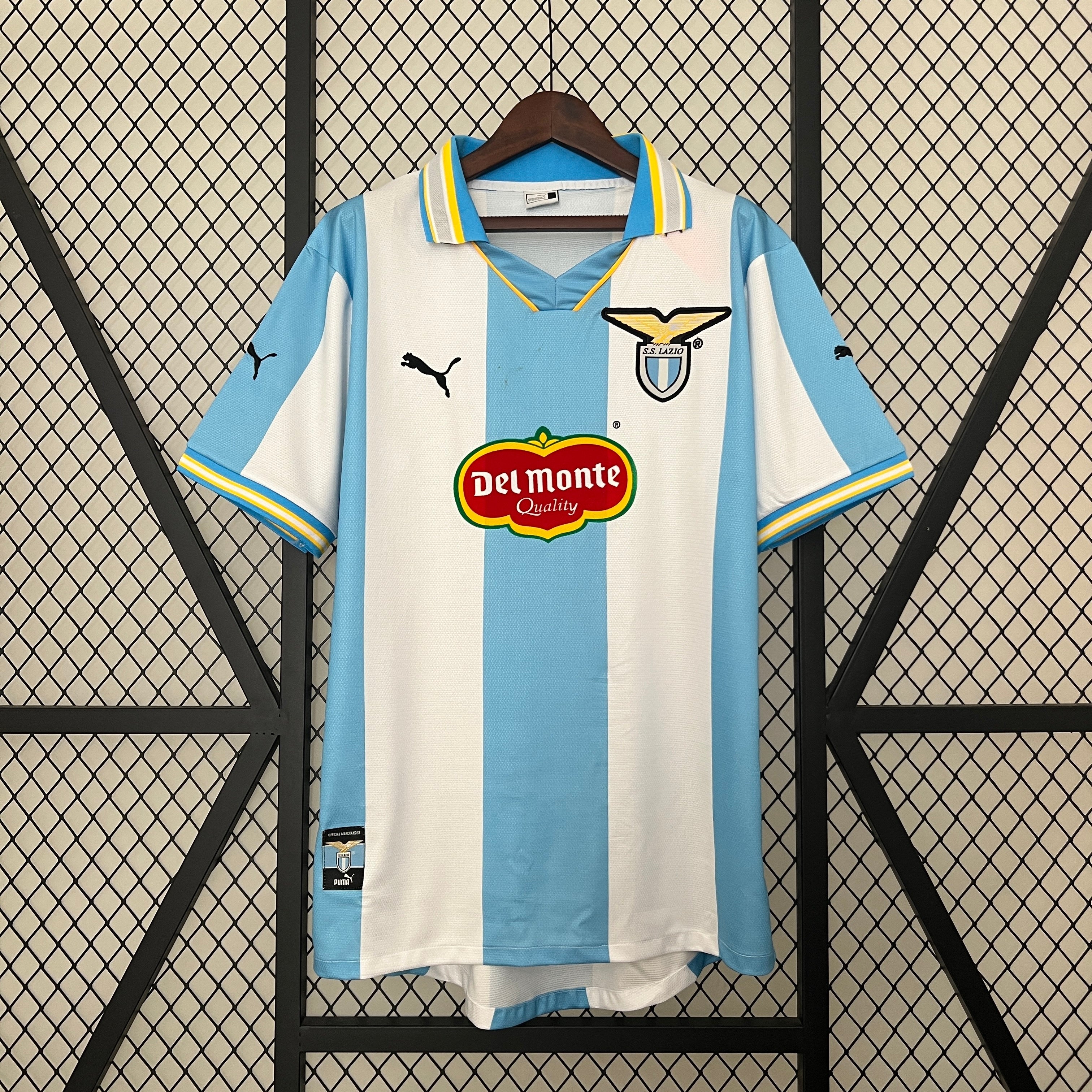 1990s Lazio Retro Football Shirt | Sky Blue White Home