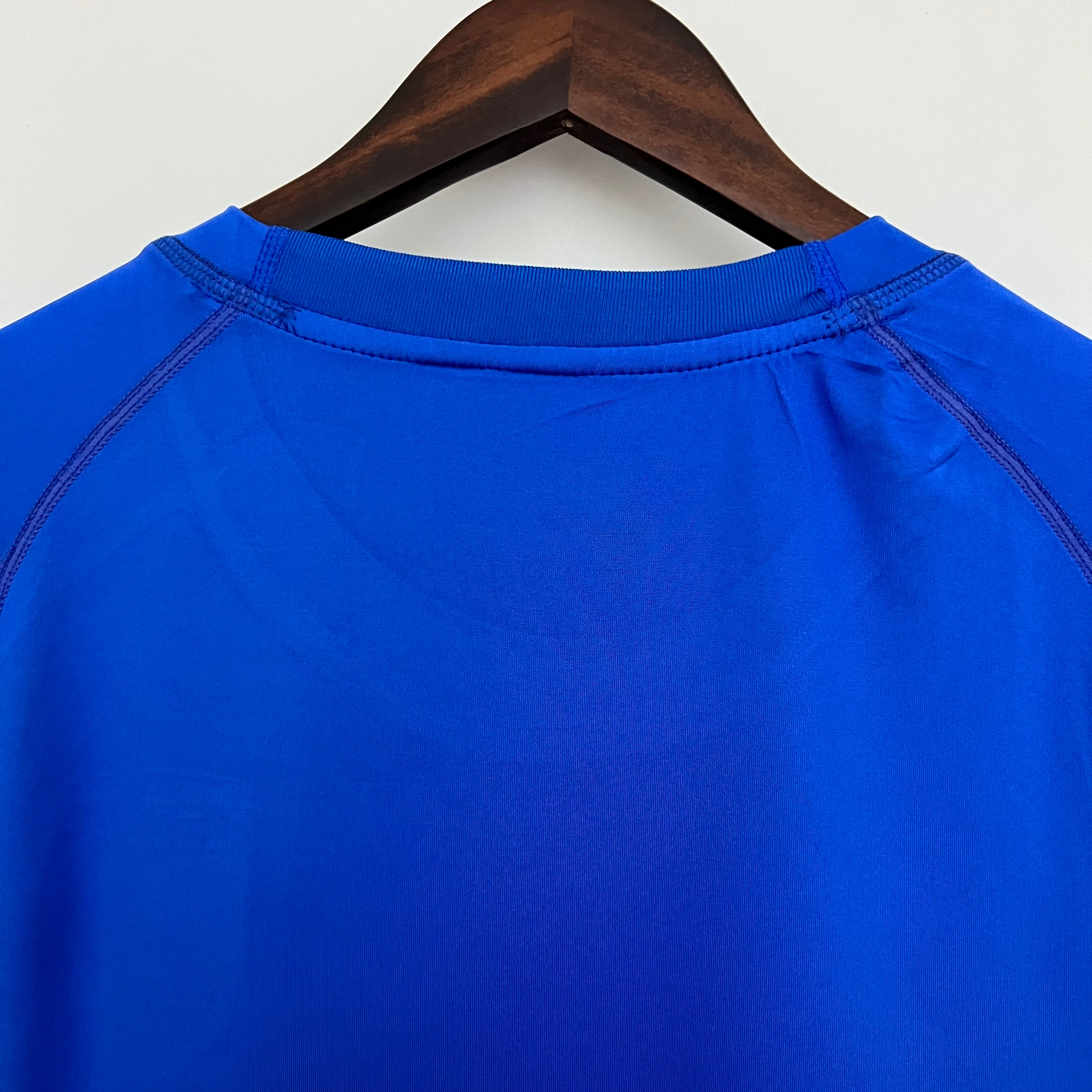 1990s Italy Retro Football Shirt | Blue White Home