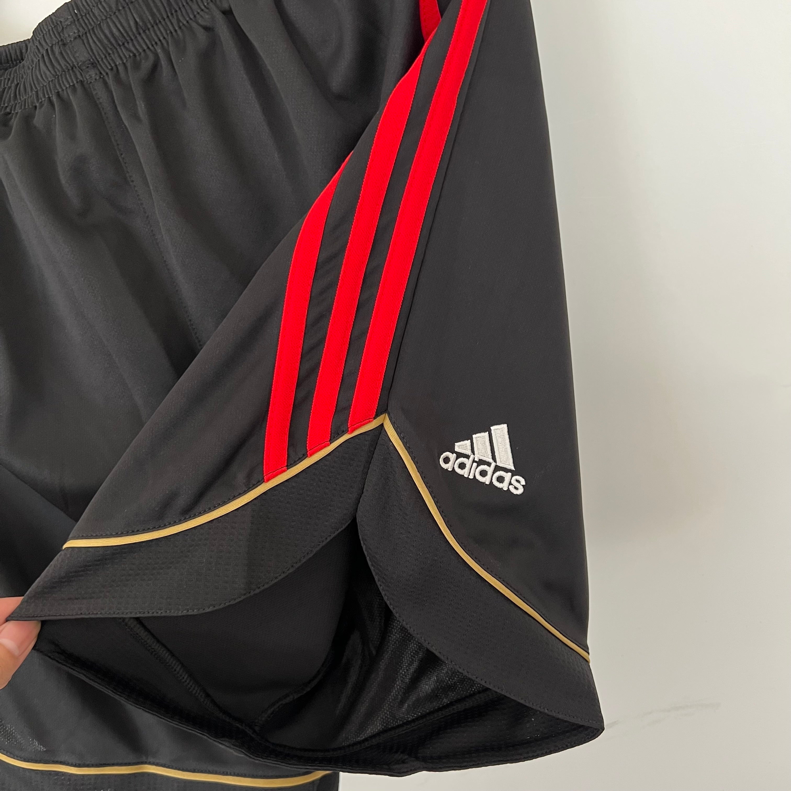 2000s AC Milan Retro Football Shorts | Black Red Third