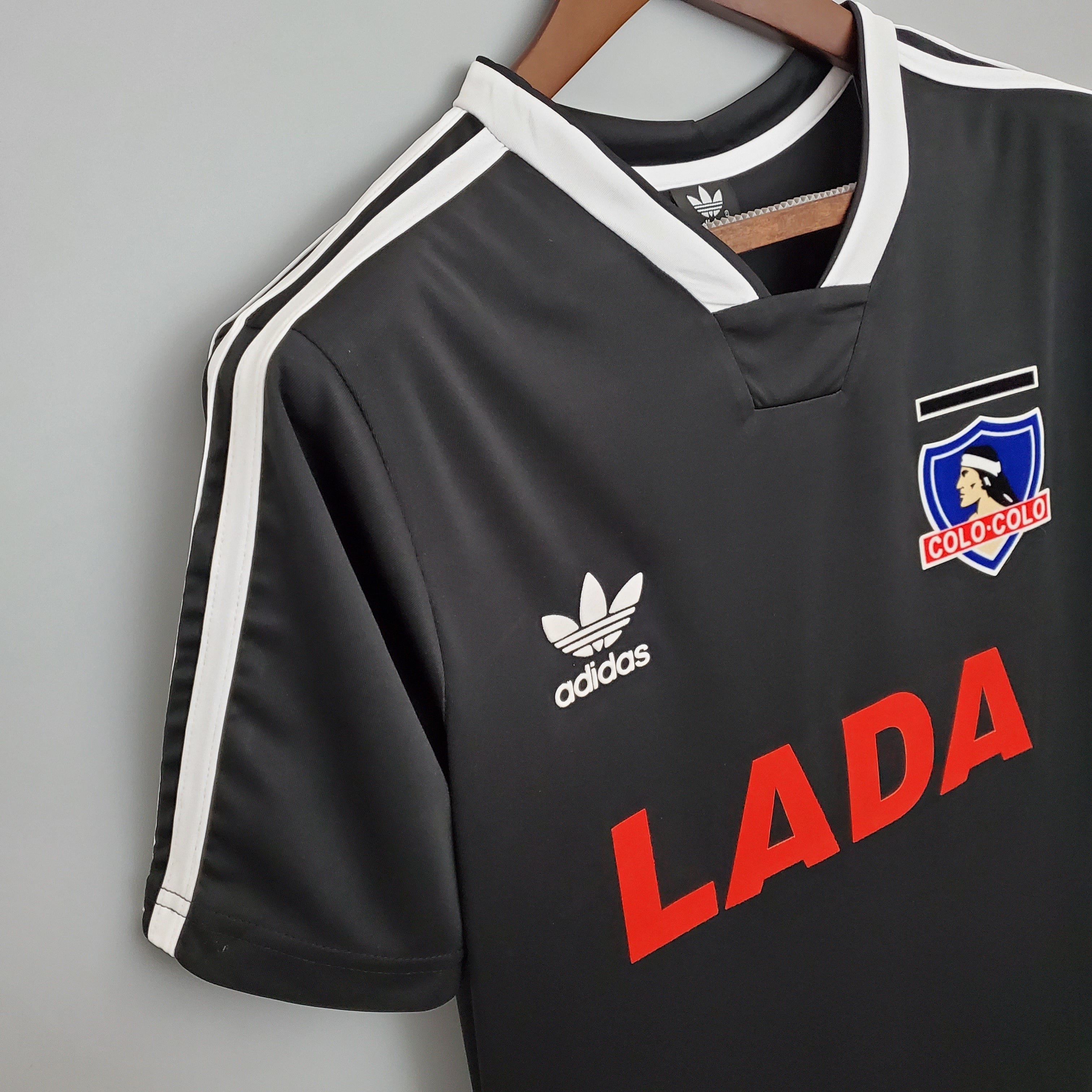 1980s Koloskov Retro Football Shirt | Black White Home