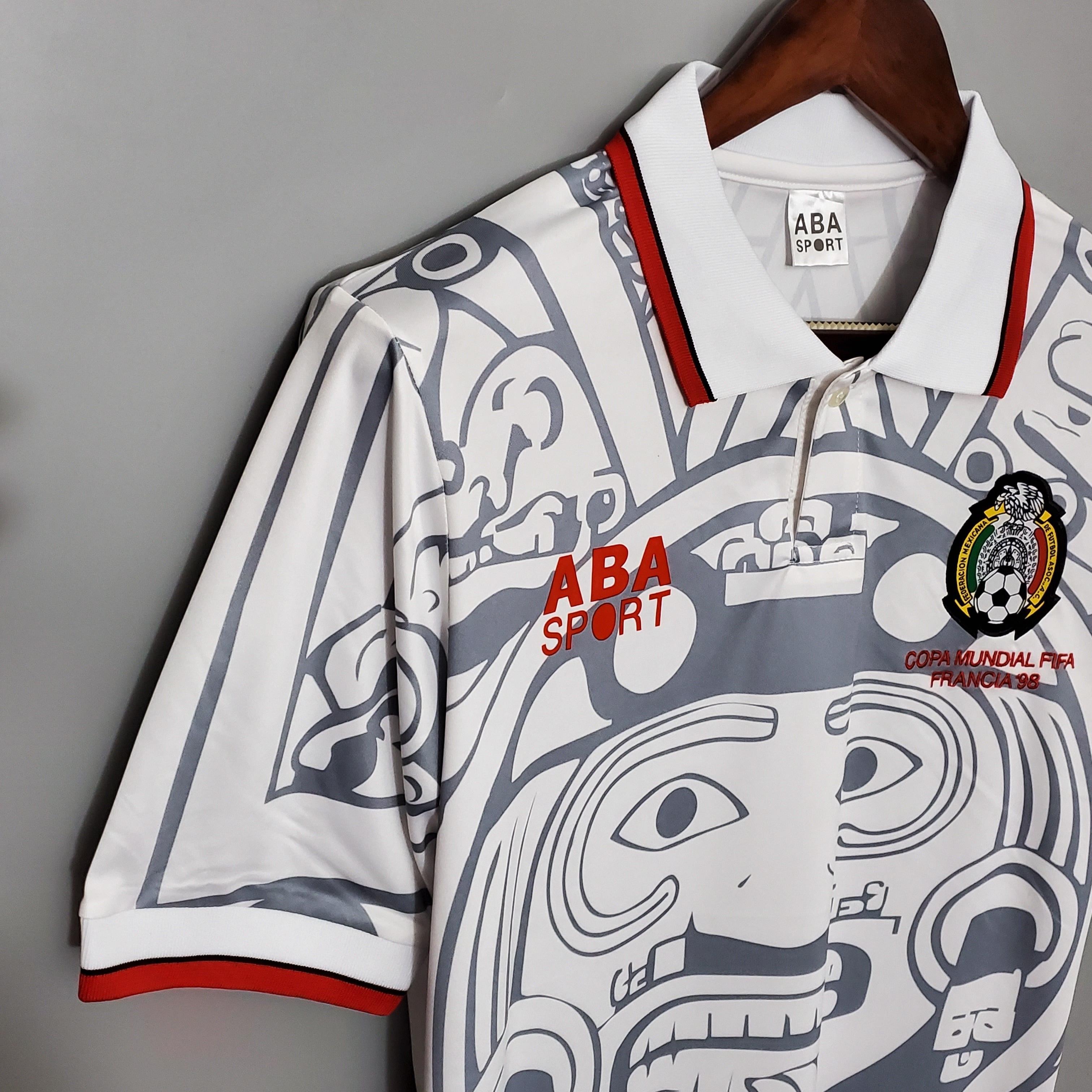 1990s Mexico Retro Football Shirt | White Red Home
