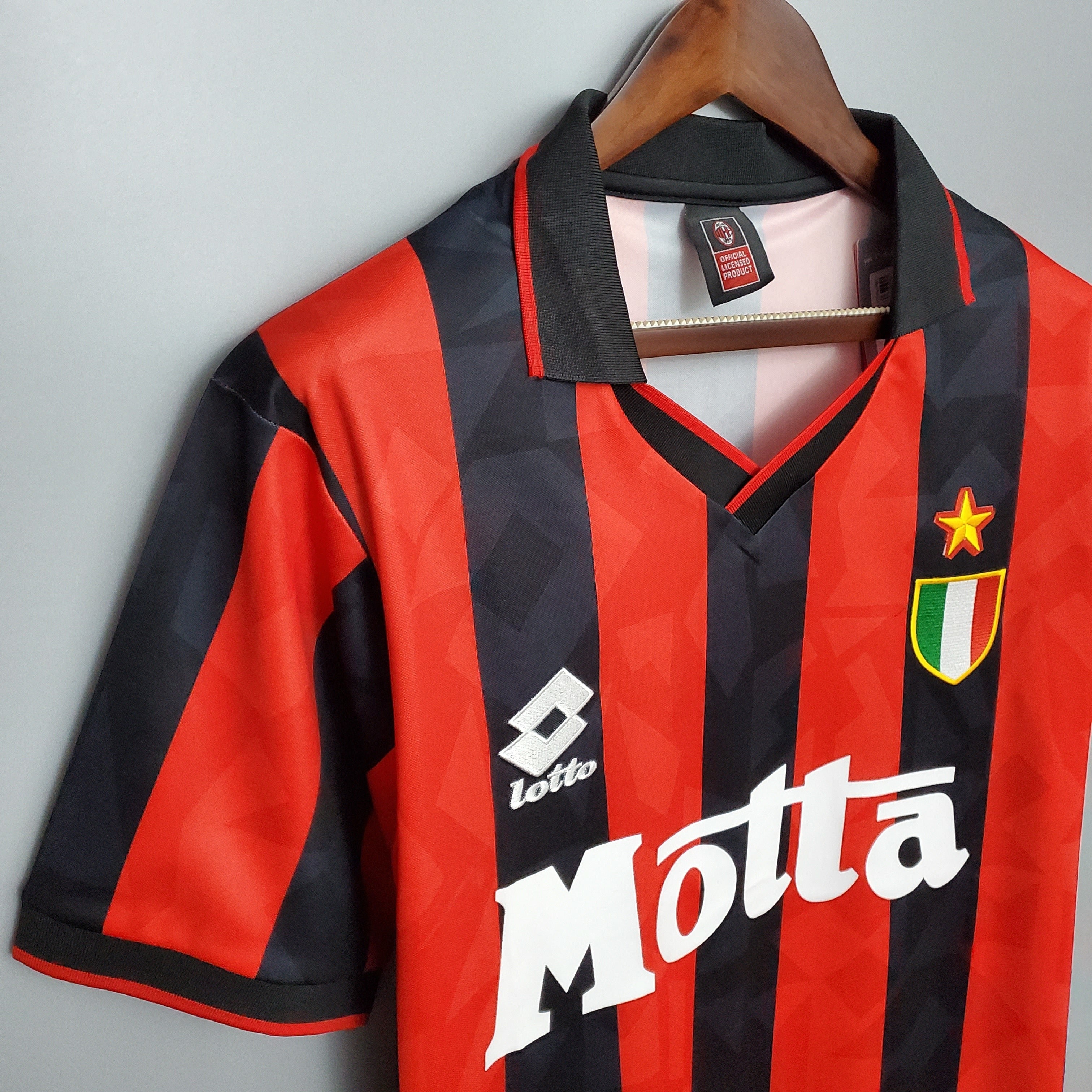 1980s AC Milan Retro Football Shirt | Red Black Home