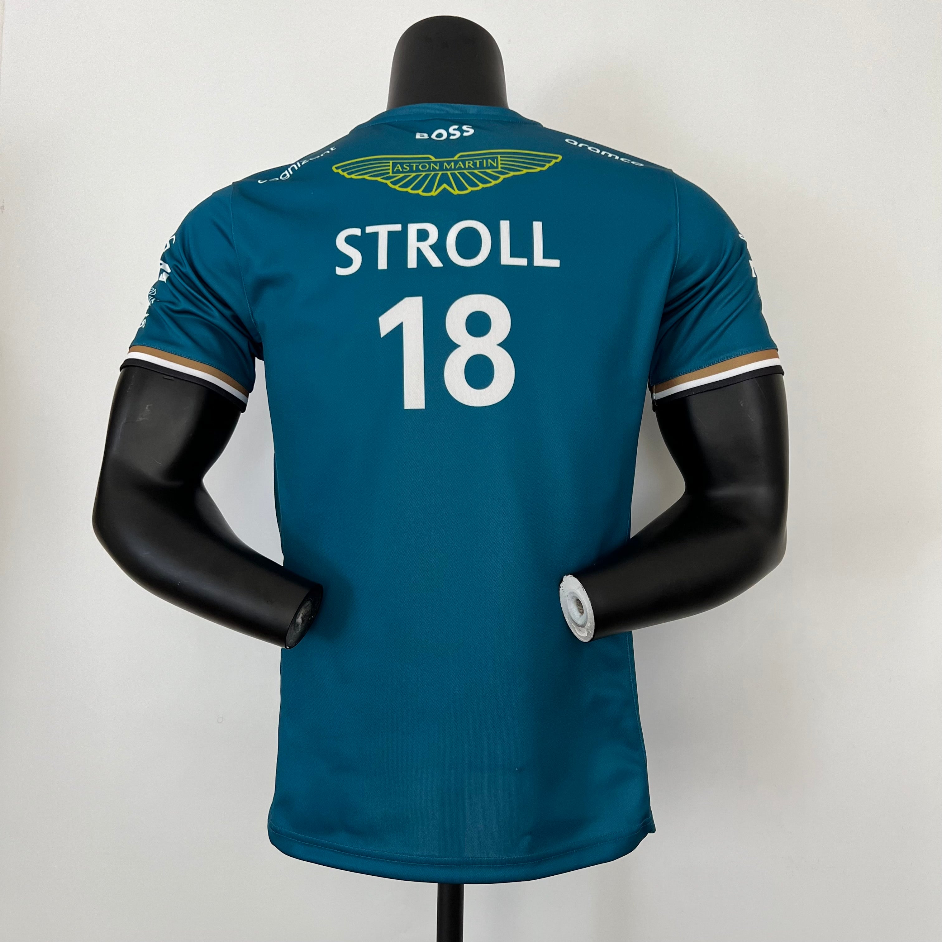 Aston Martin F1 2023 Player Fit T-Shirt – Lance Stroll #18 | Teal