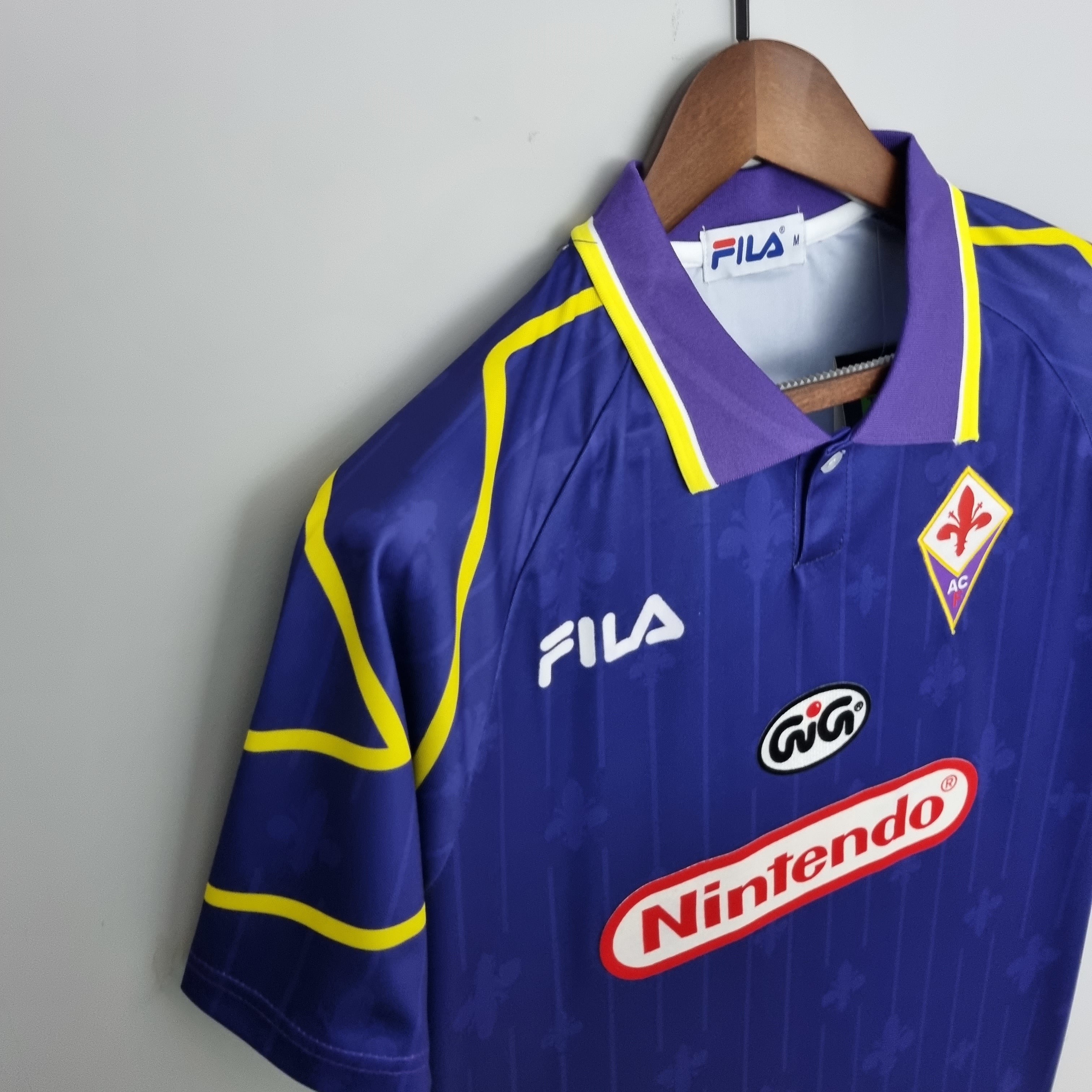 1990s Fiorentina Retro Football Shirt | Purple Yellow Home