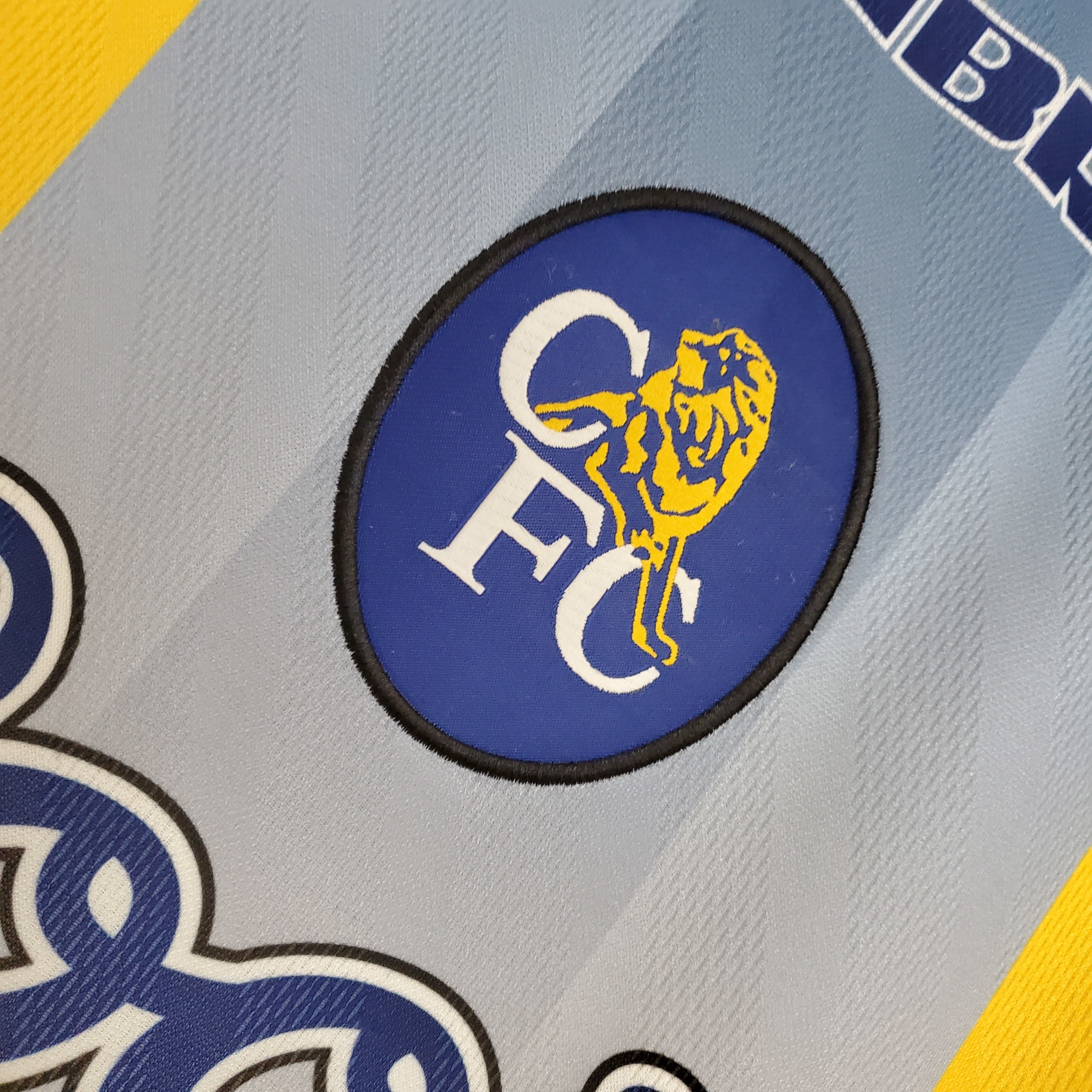 1990s Chelsea Retro Football Shirt | Yellow Blue Third