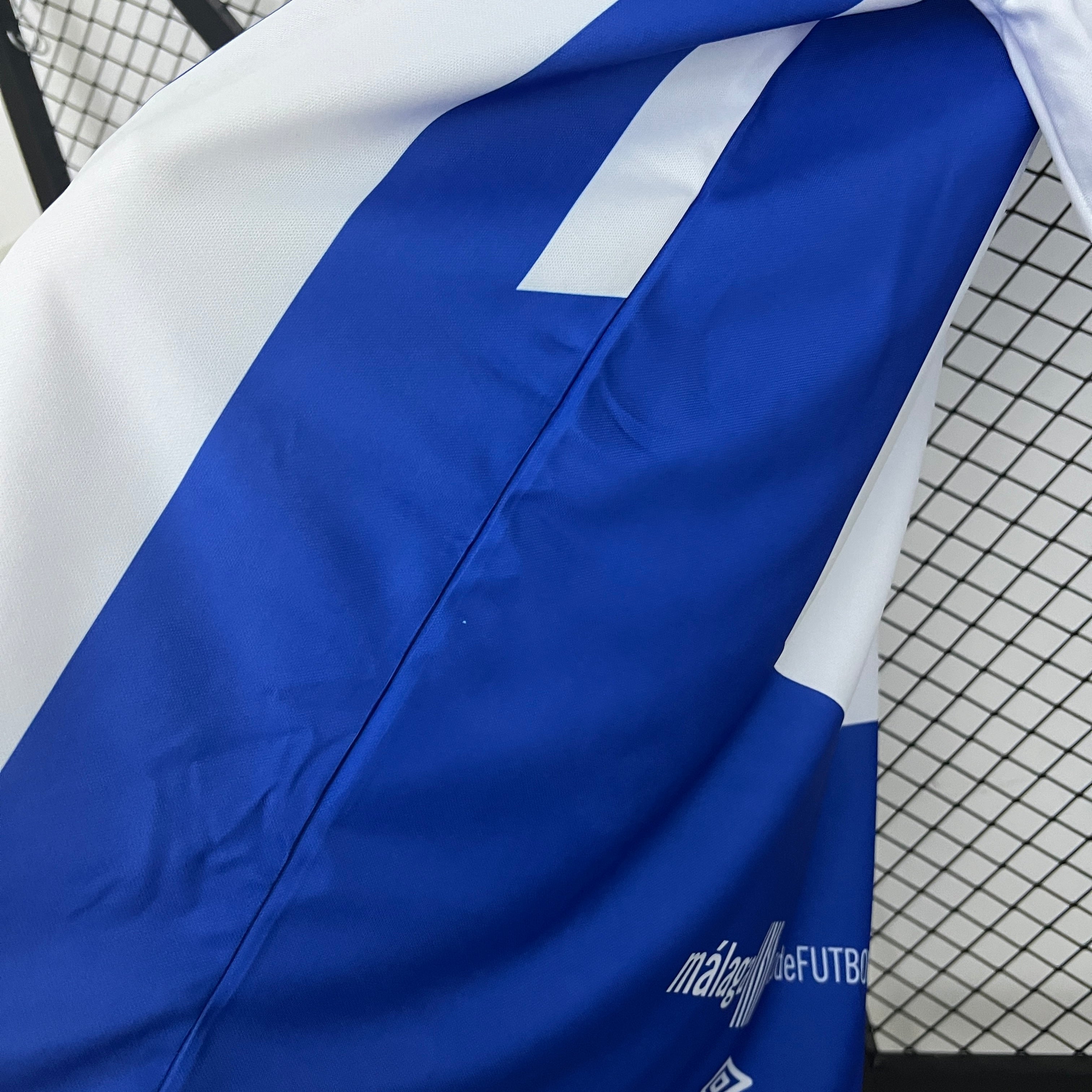 1990s Malaga Retro Football Shirt | Blue White Home
