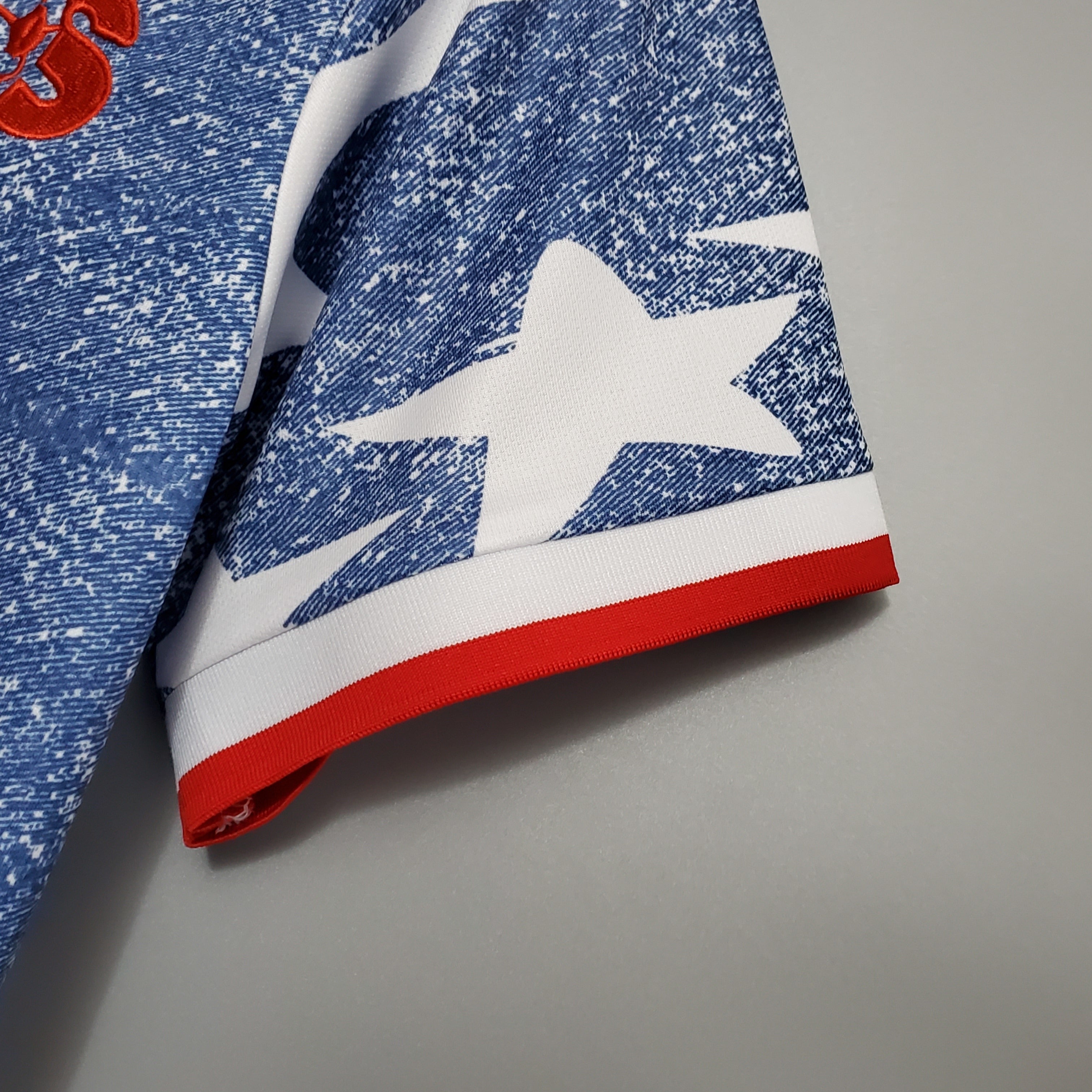1990s United States Retro Football Shirt | Blue White Home