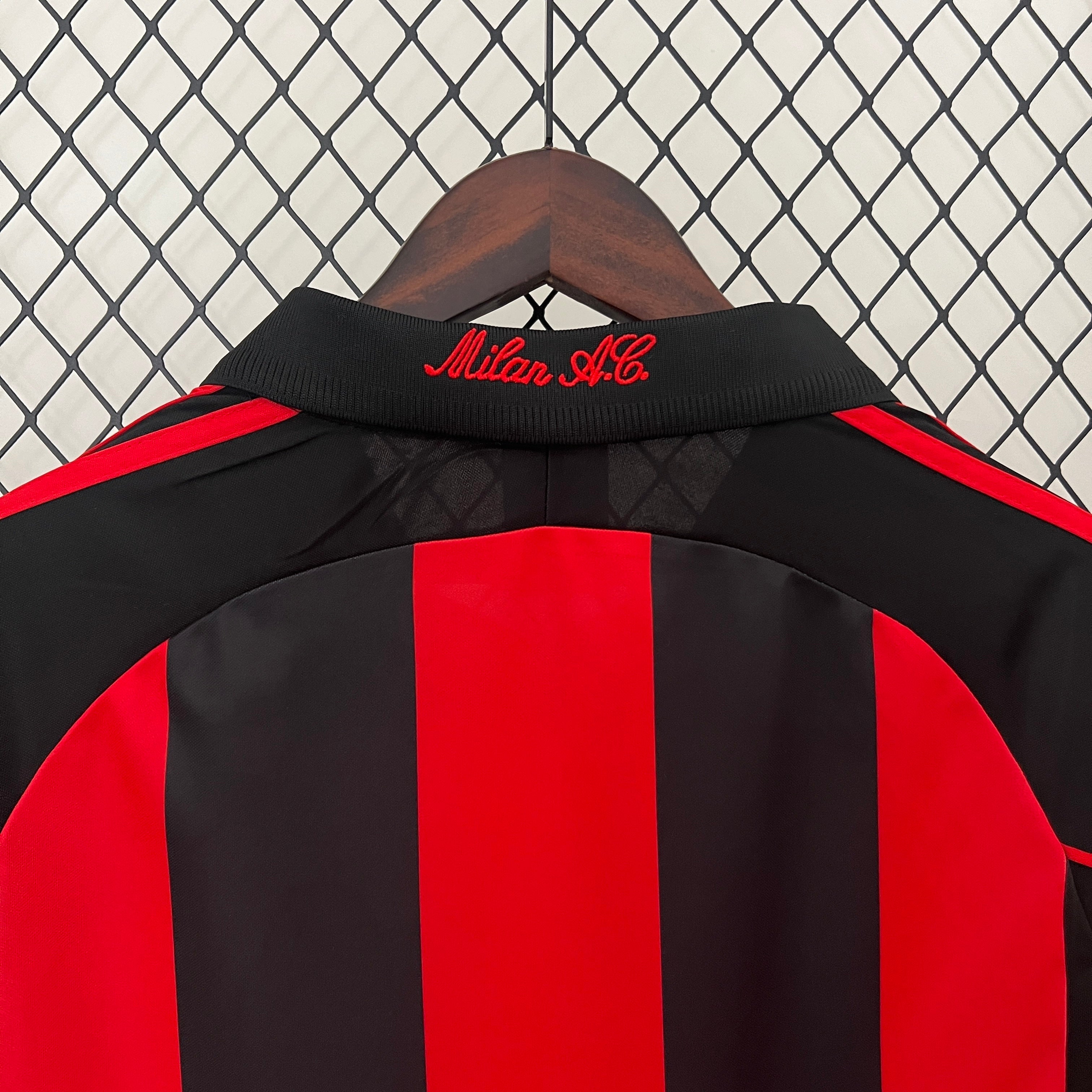 1990s AC Milan Retro Football Shirt | Red Black Home