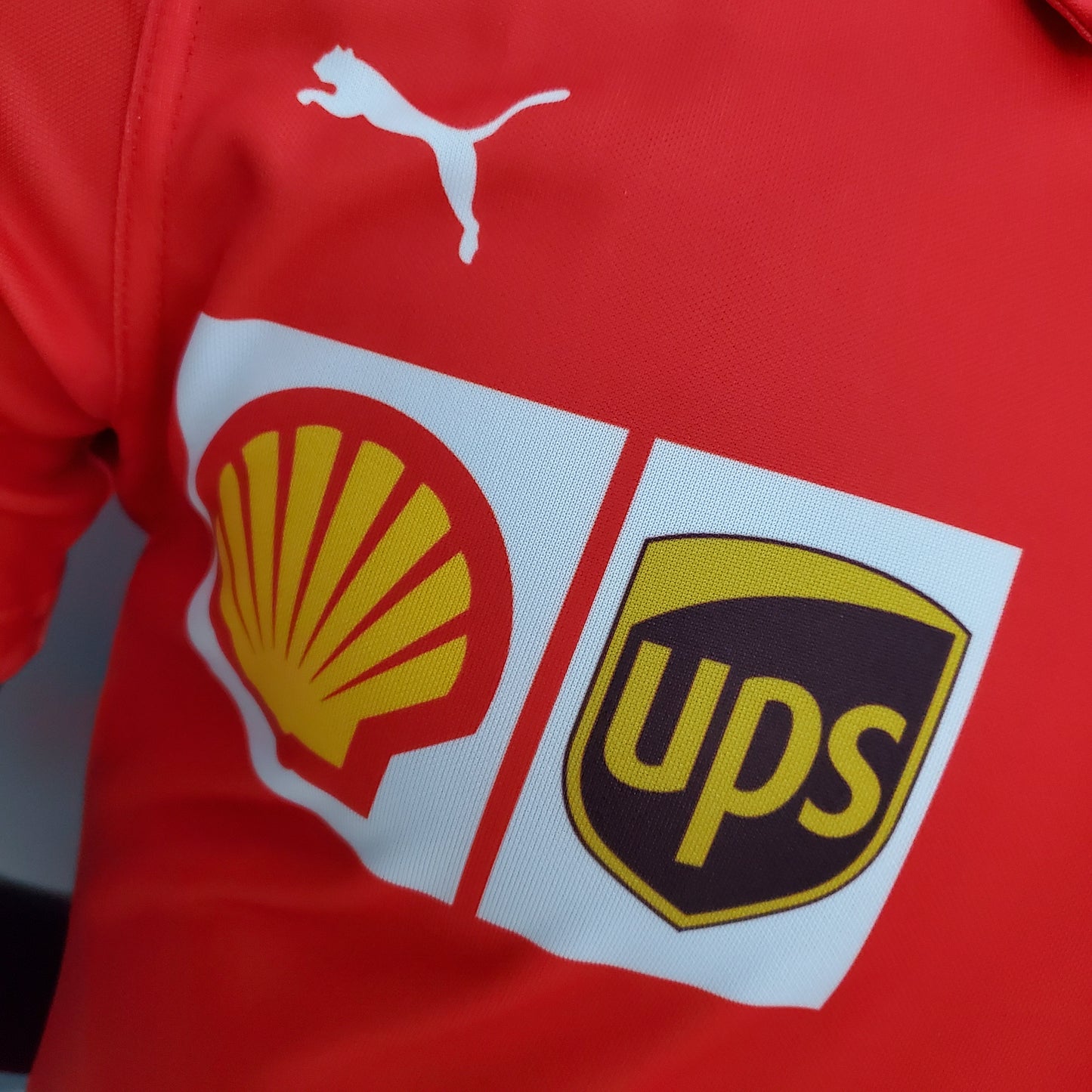 Ferrari F1 2023 Player Fit Polo – Charles Leclerc #16 Shell UPS | Red