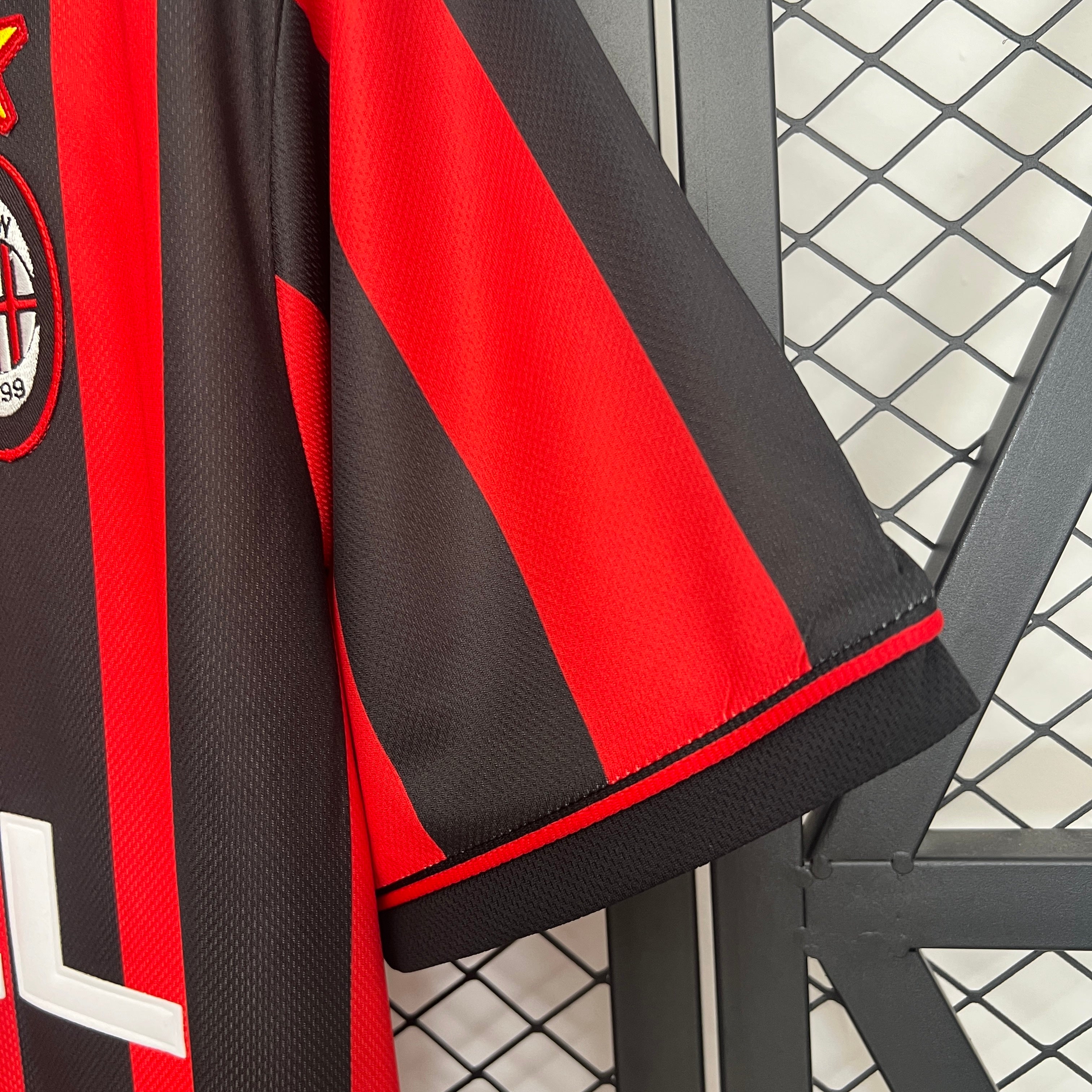 1990s AC Milan Retro Football Shirt | Red Black Home
