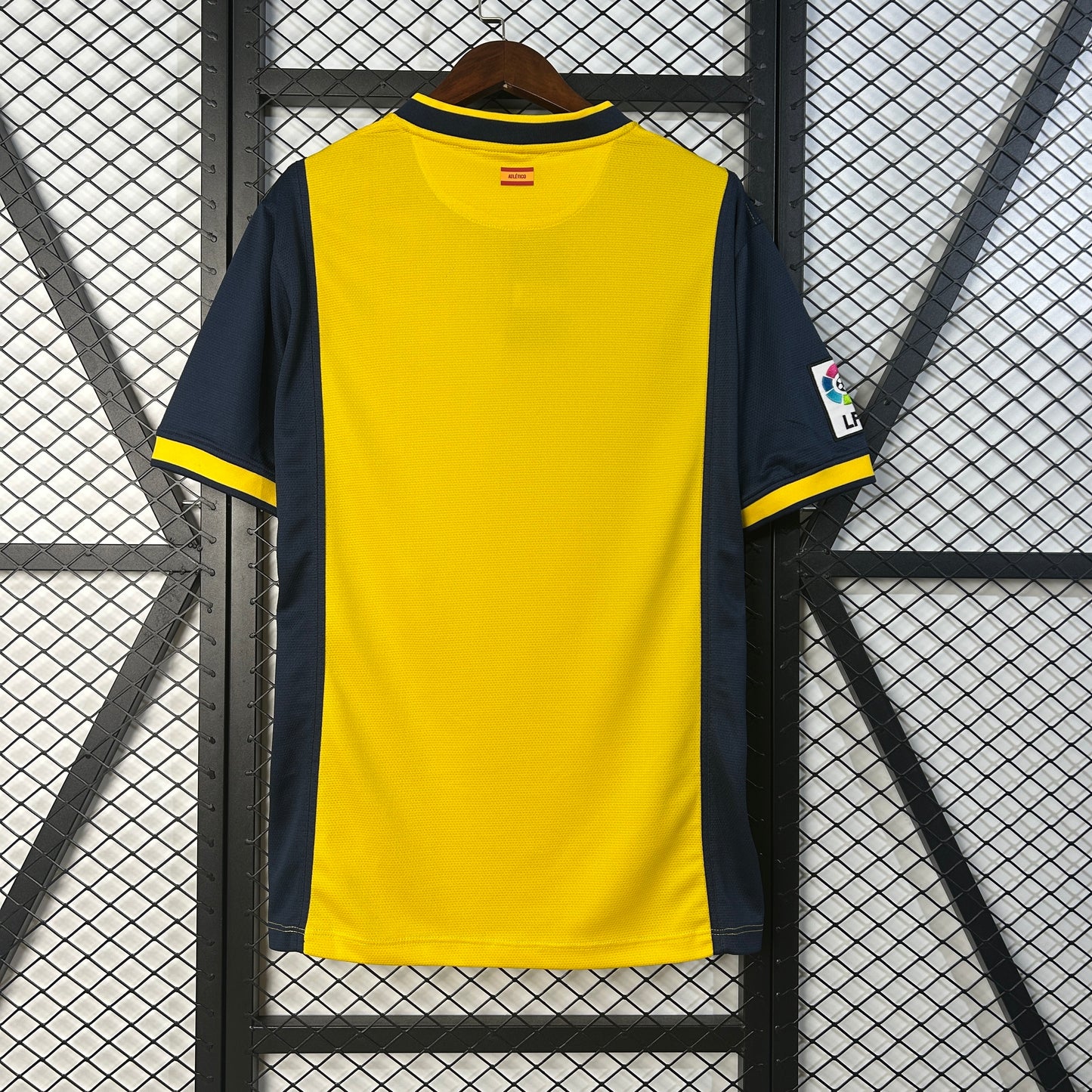 2010s Atletico Madrid Retro Football Shirt | Yellow Navy Home