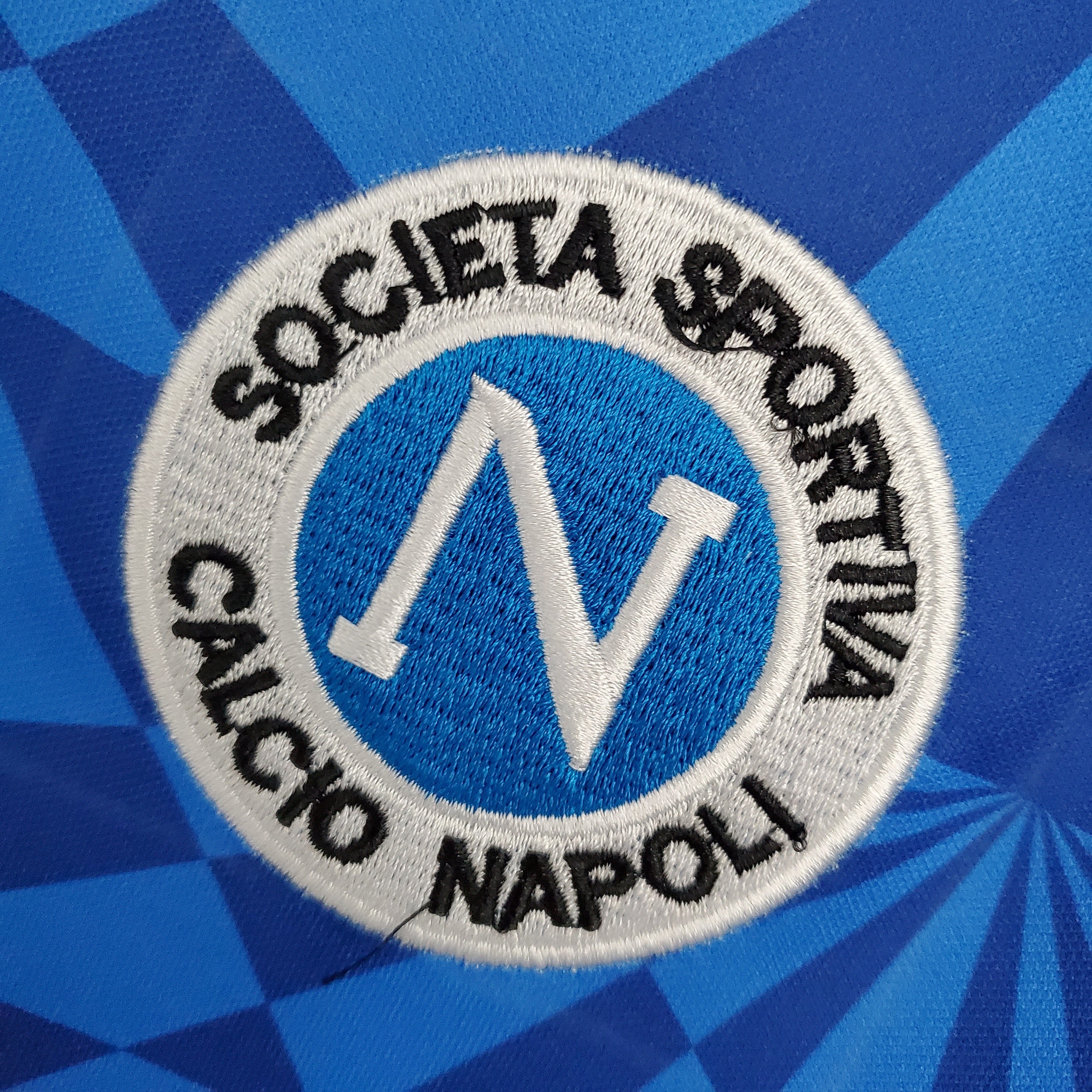 1990s Napoli Retro Football Shirt | Blue Light Blue Home