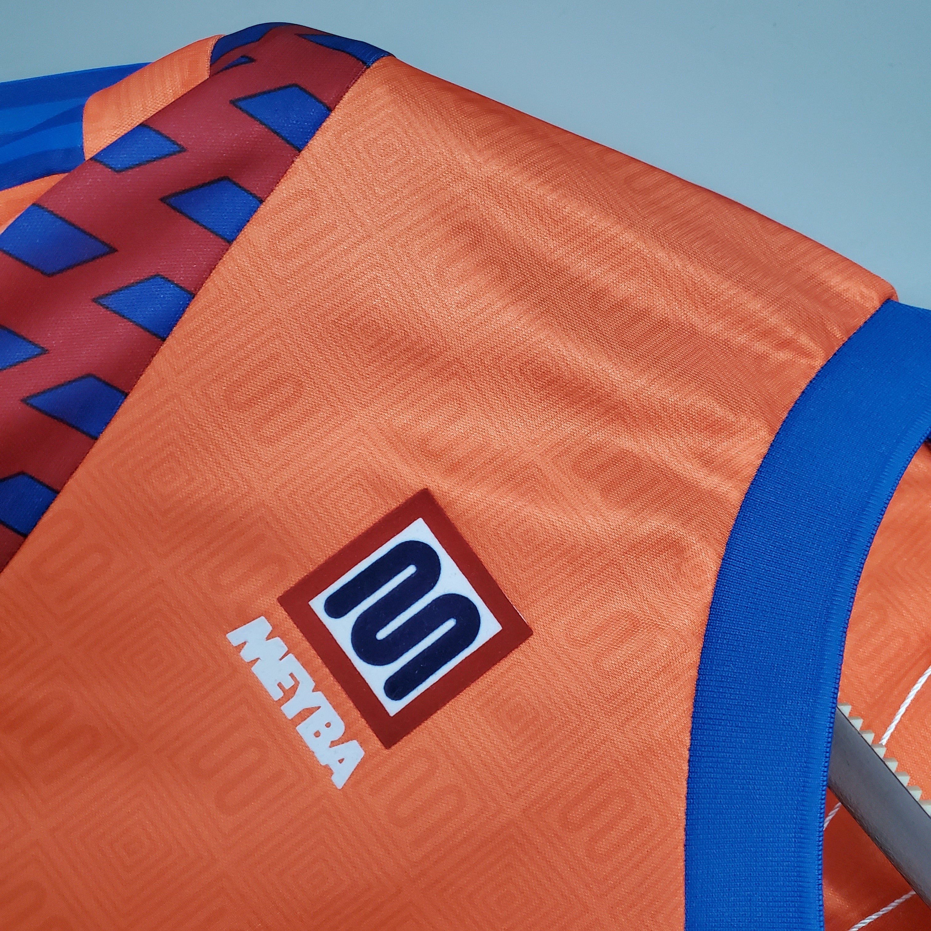 1980s Barcelona Retro Football Shirt | Orange Blue Home