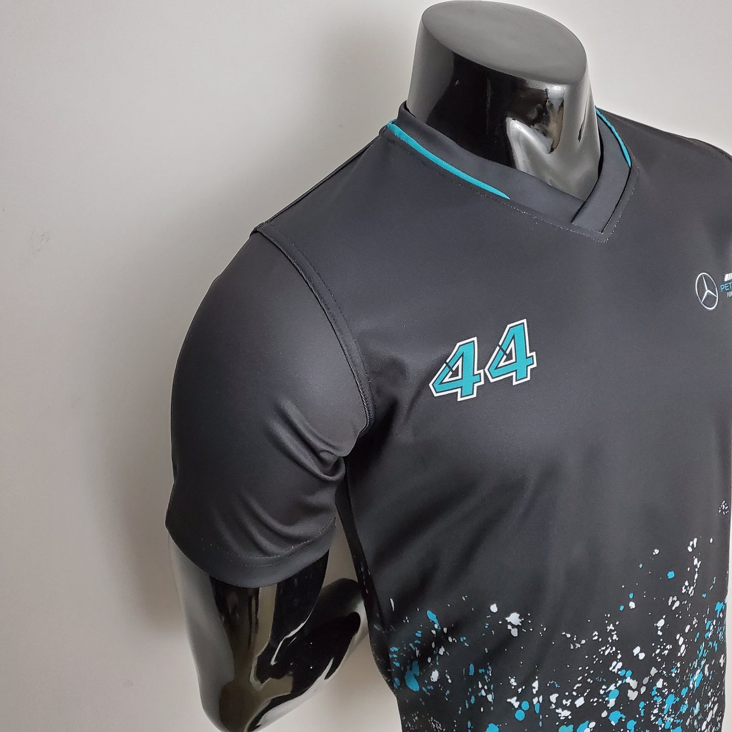 Mercedes F1 2023 T-Shirt – Player Fit – Lewis Hamilton #44 AMG | Black