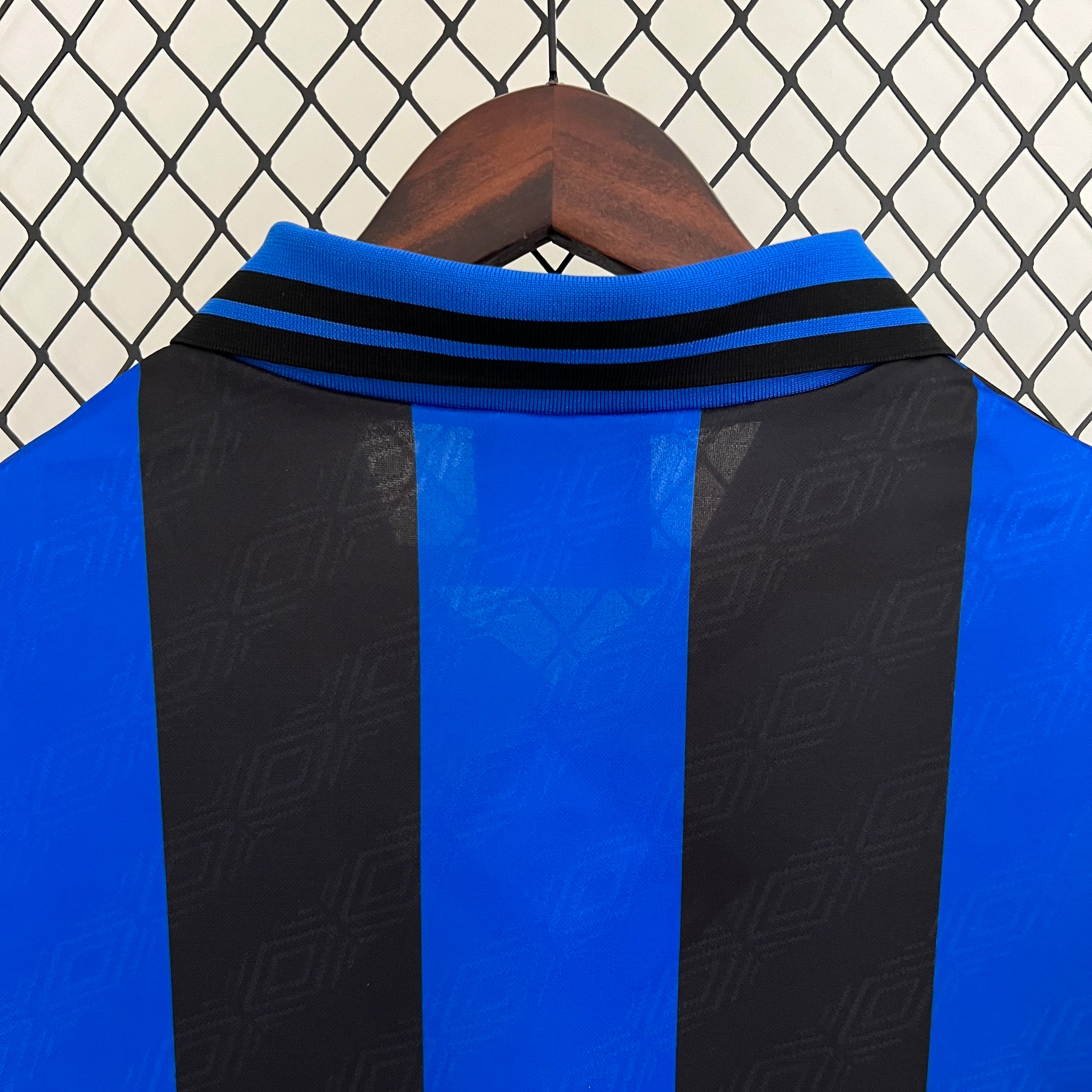 1990s Inter Milan Retro Football Shirt | Blue Black Home