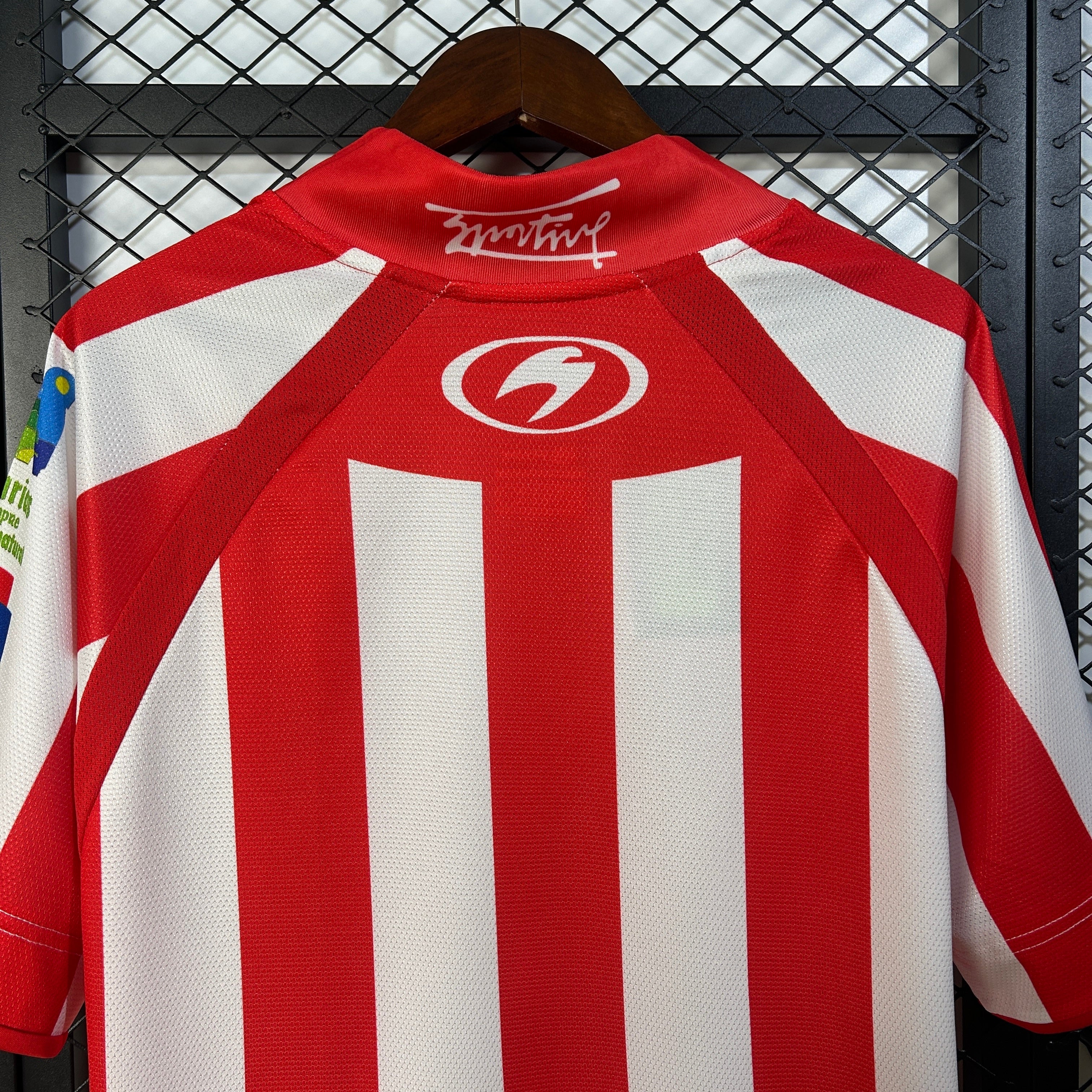 2000s Sporting Gijon Retro Football Shirt | Red White Home