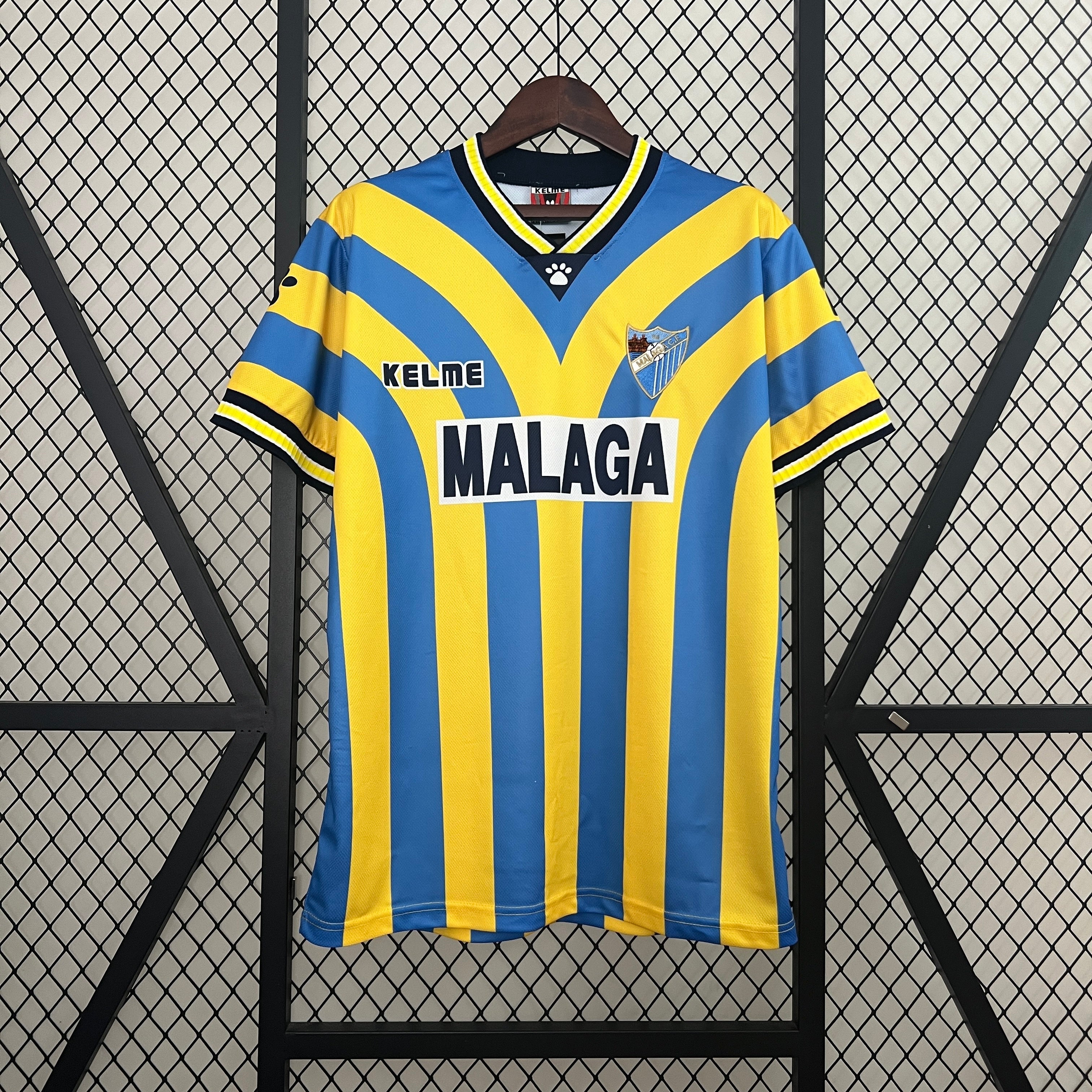 1990s Malaga Retro Football Shirt | Yellow Blue Home