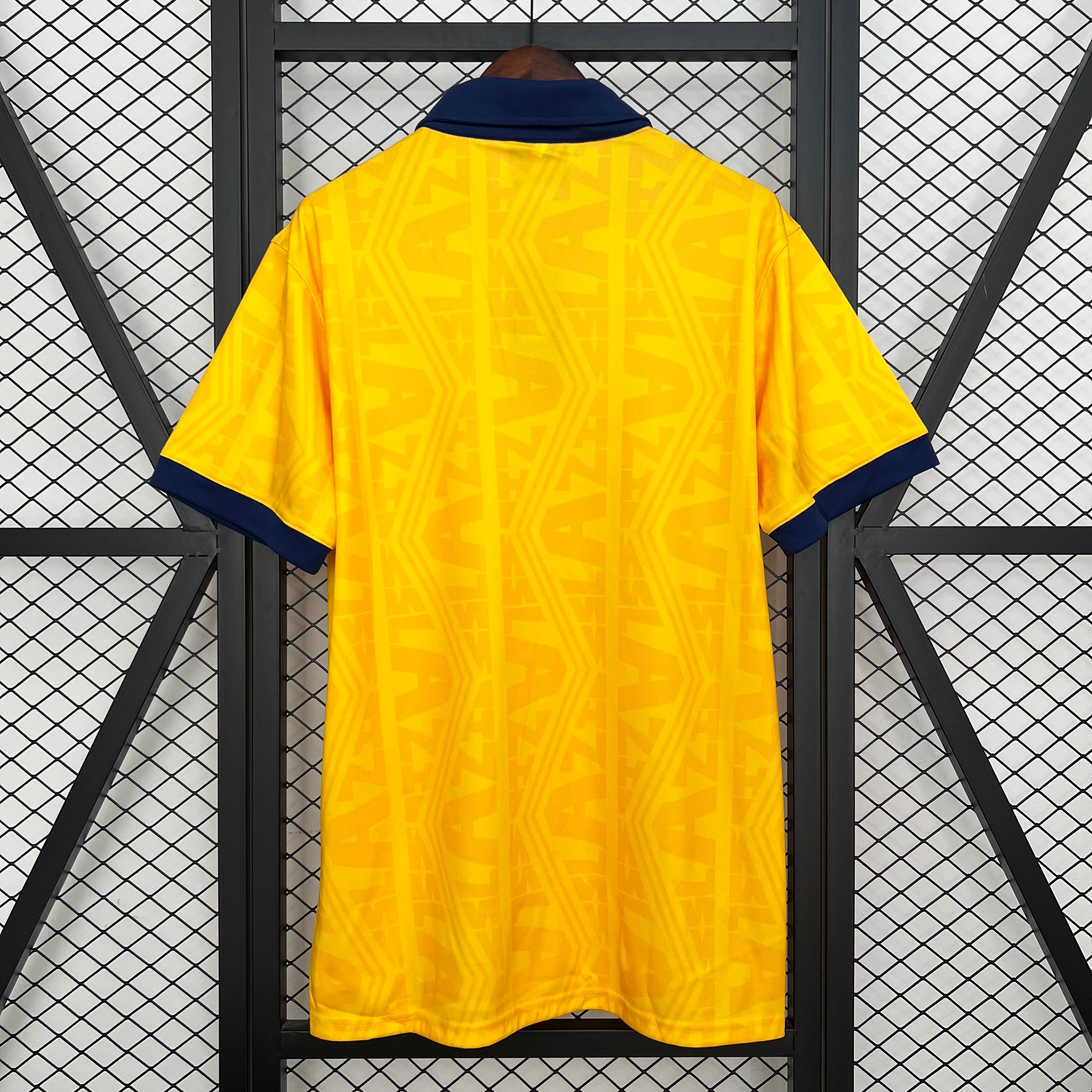 1990s Lazio Retro Football Shirt | Yellow Navy Home