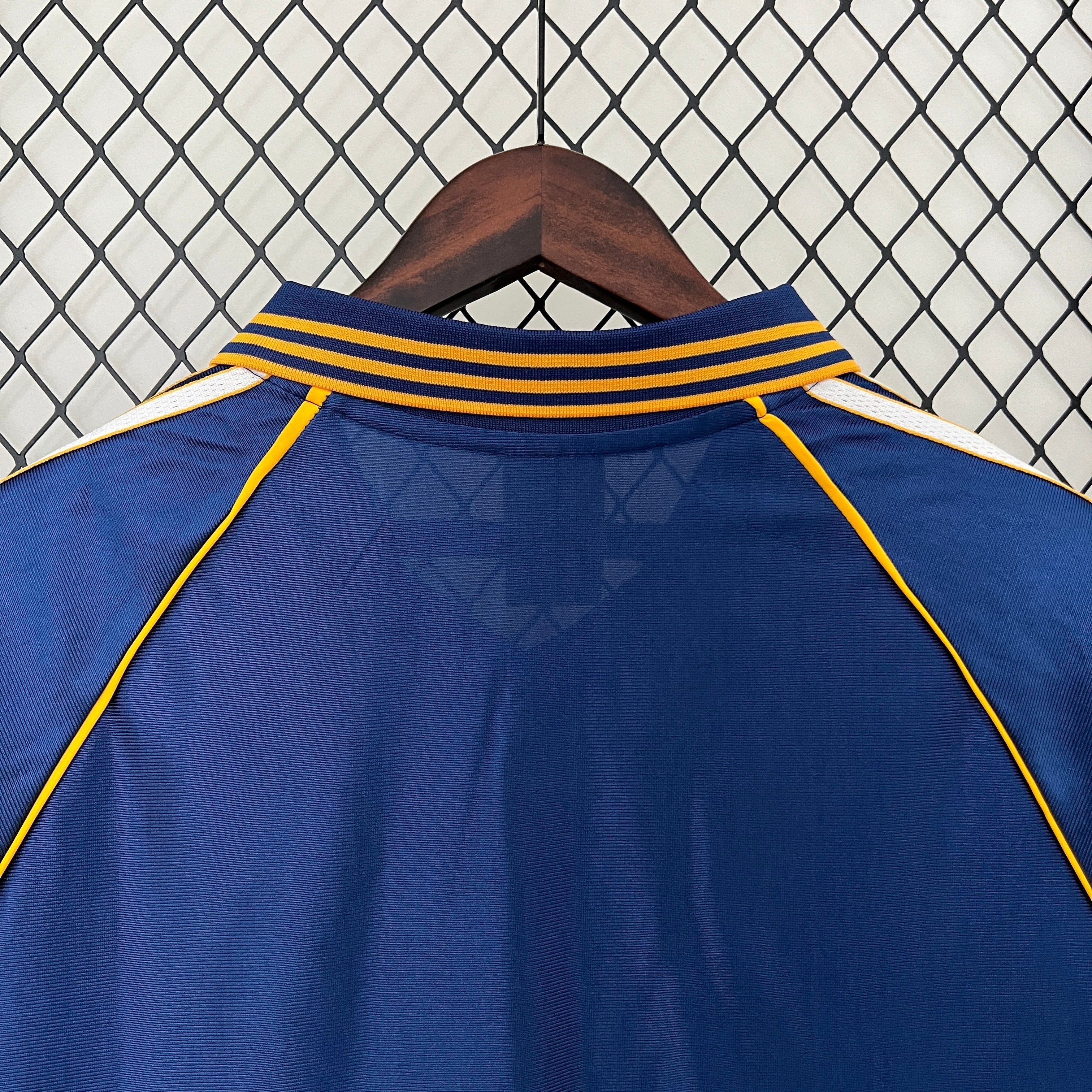 1990s Real Madrid Retro Football Shirt | Navy Yellow Home