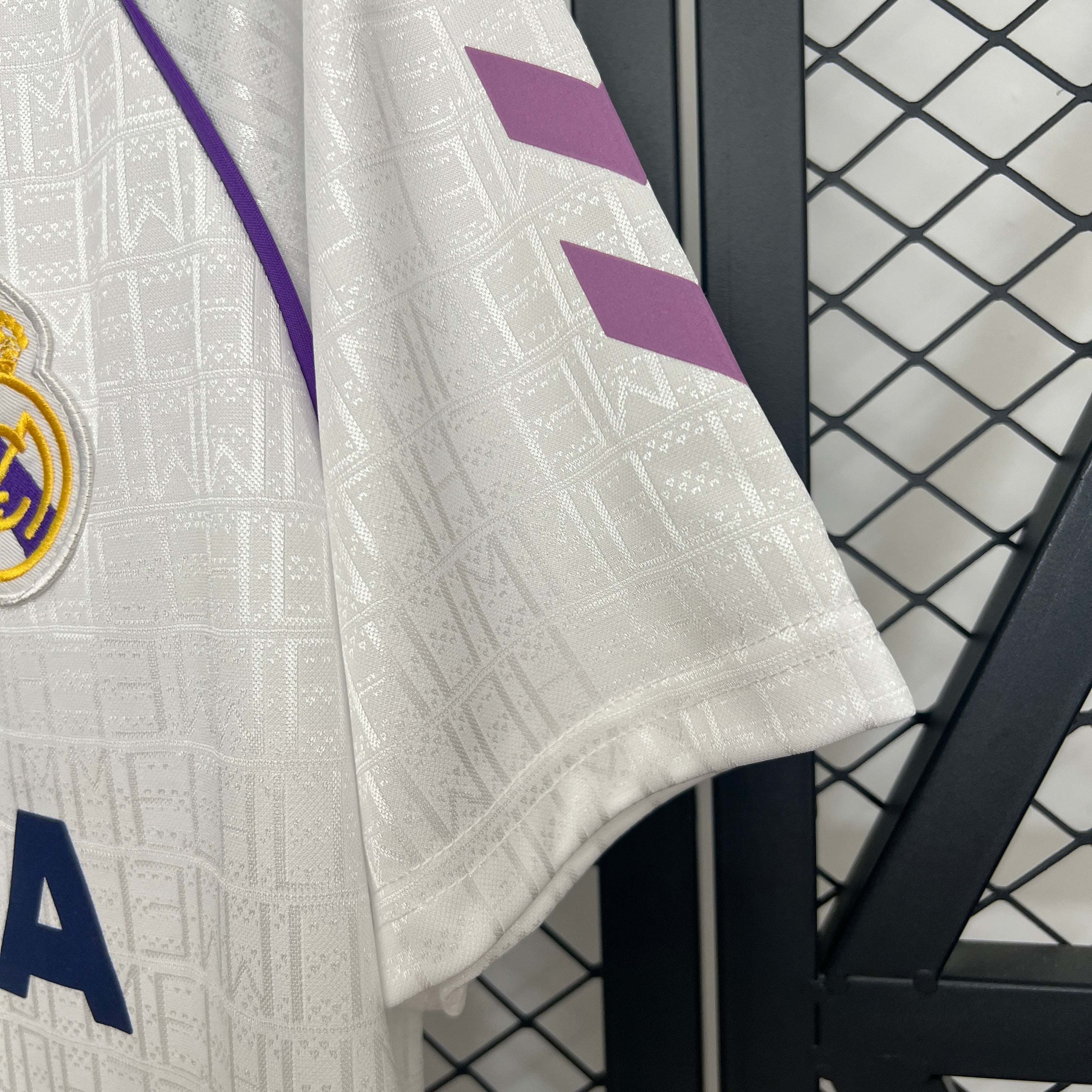 1990s Real Madrid Retro Football Shirt | White Purple Home