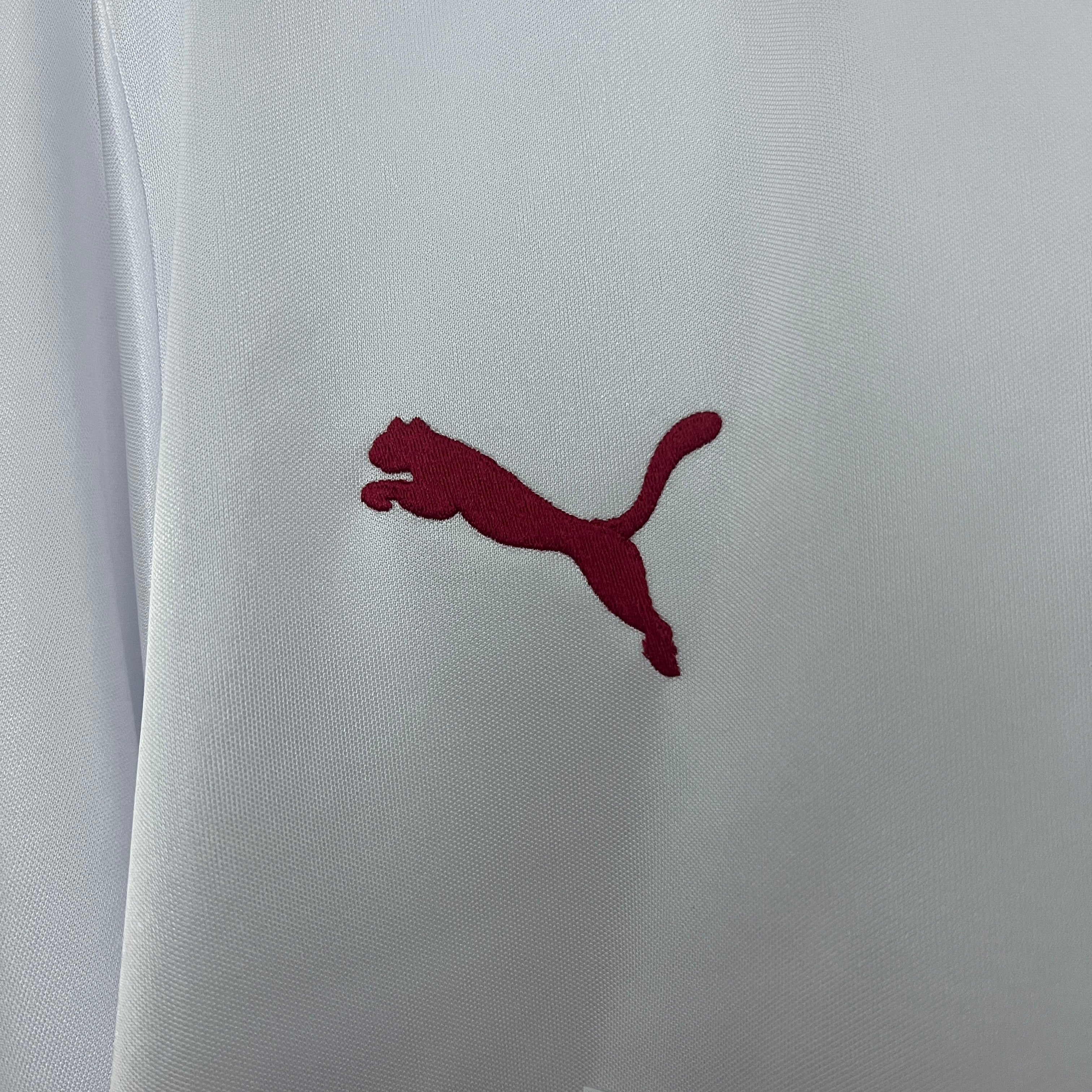 1990s Sevilla Retro Football Shirt | White Burgundy Home