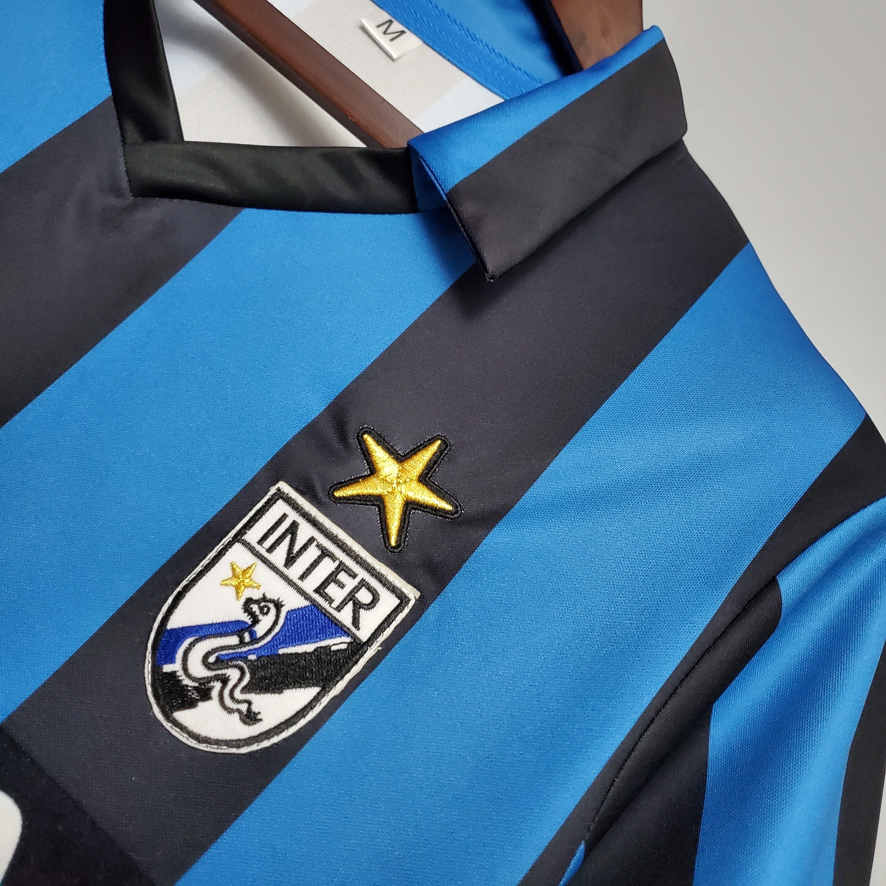 1990s Inter Milan Retro Football Shirt | Blue Black Home
