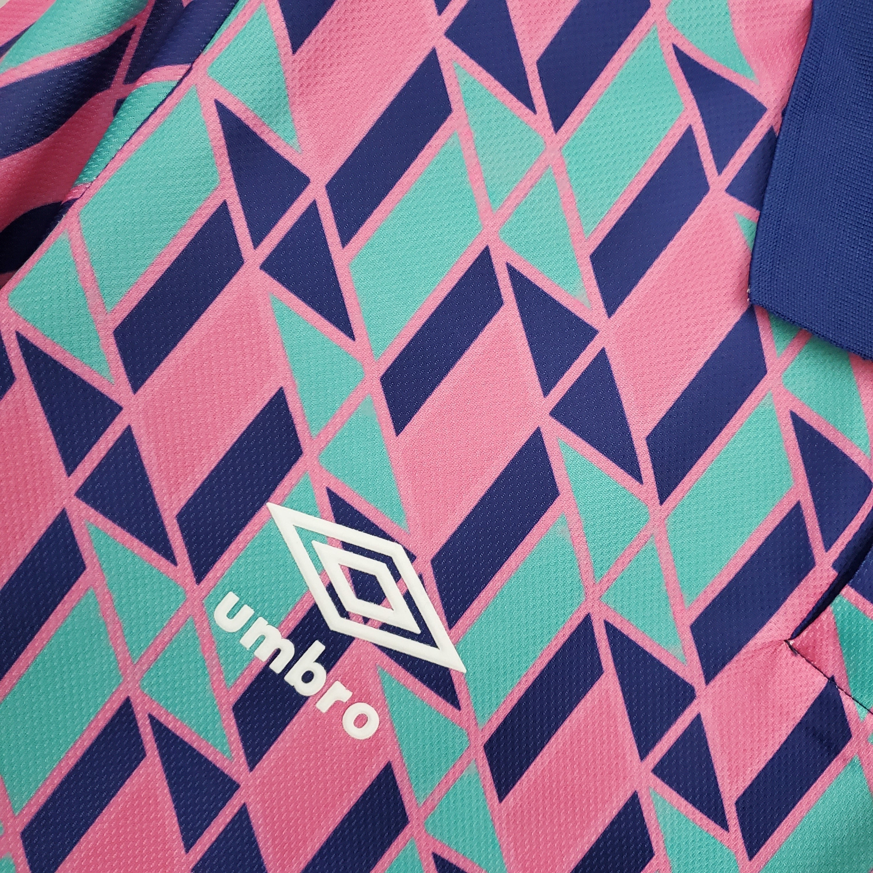 1990s Scotland Retro Football Shirt | Pink Navy Home